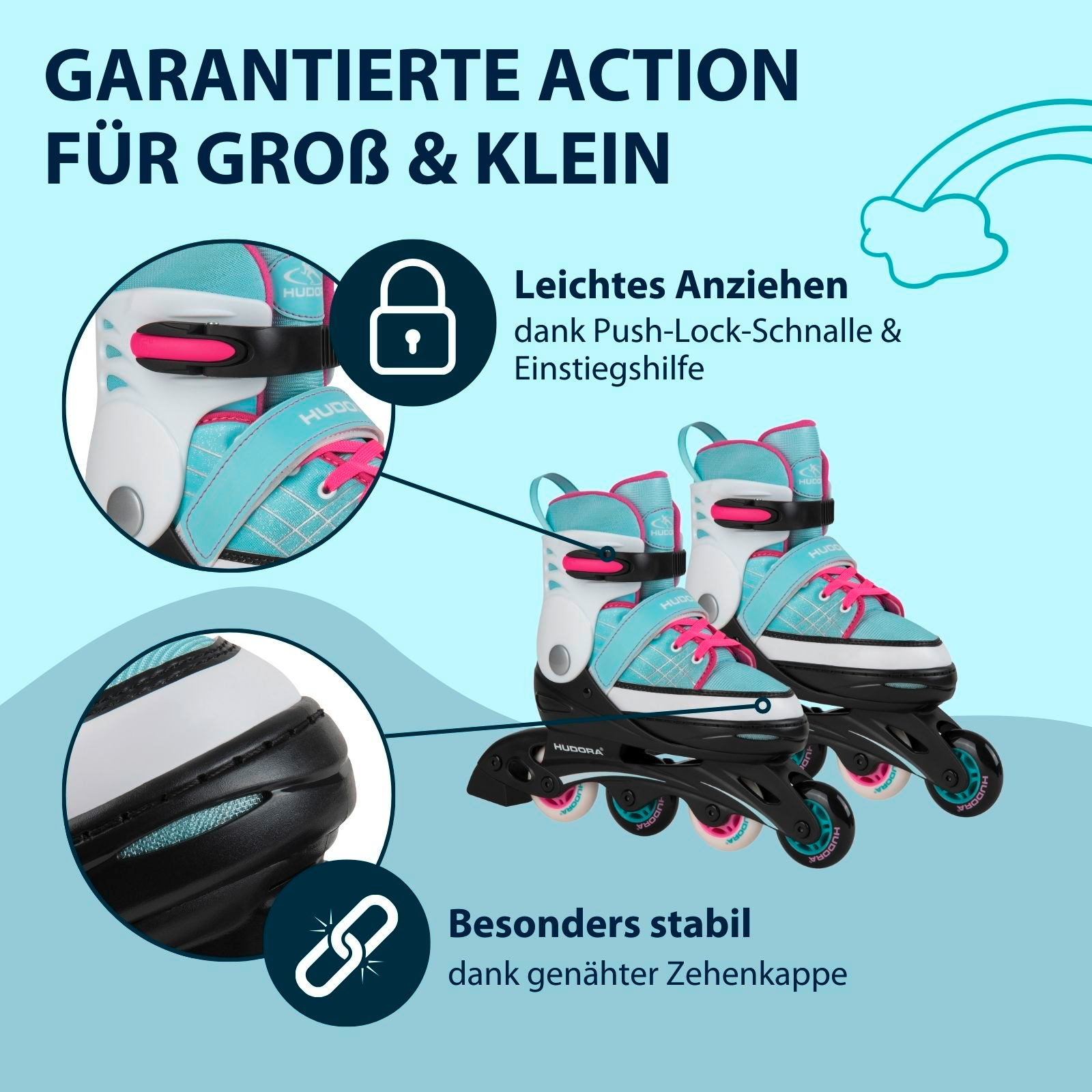 HUDORA Inline Skates Basic, mint, Bild 4 von 7