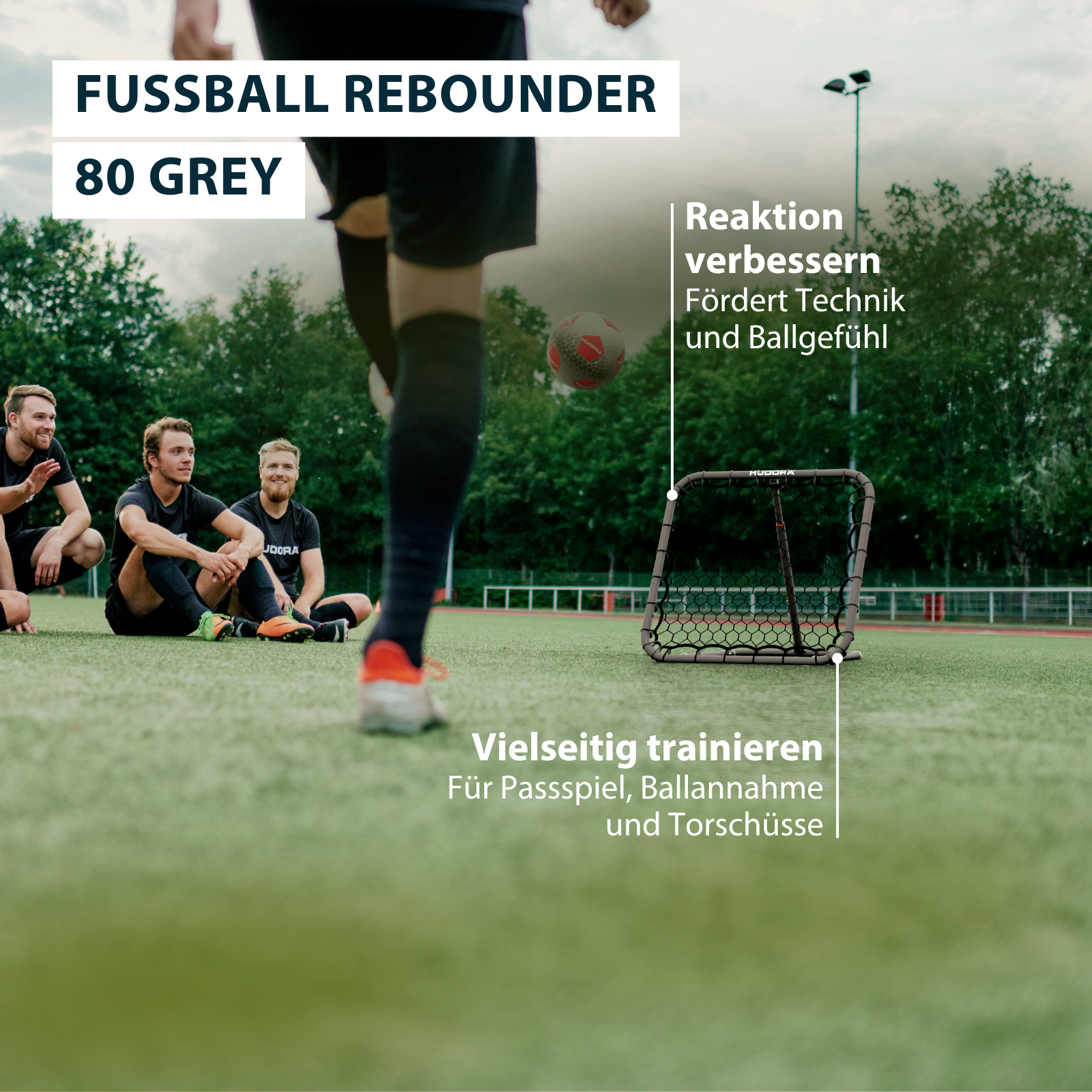HUDORA Fußball Rebounder 80 Grey, Bild 2 von 7