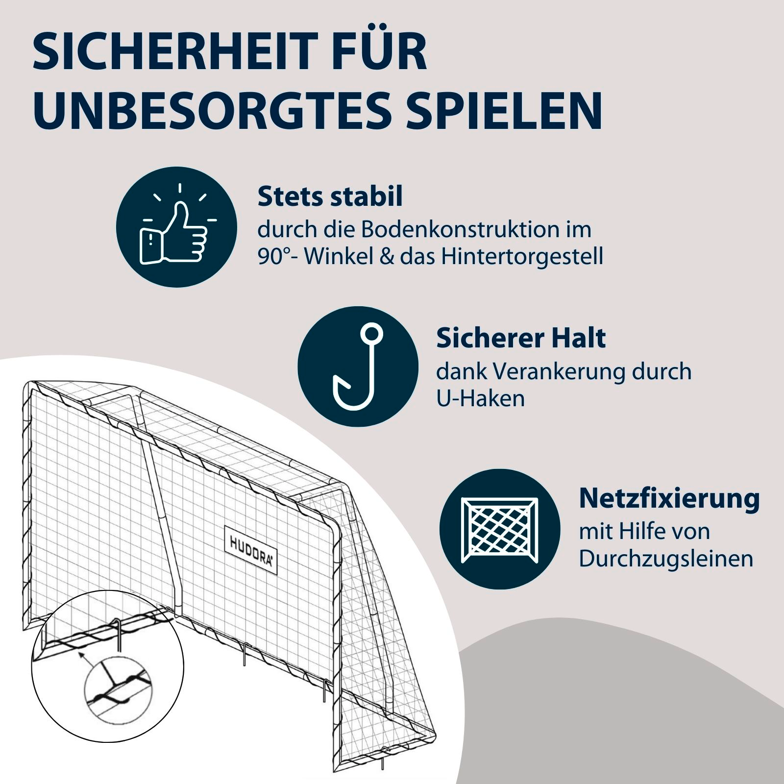 HUDORA Fußballtor Solid 25, Bild 3 von 7