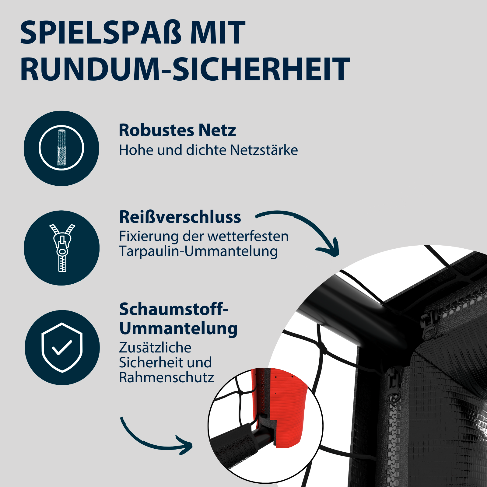 HUDORA Fußballtor Pro Tect 180 Advanced Black, Bild 4 von 7