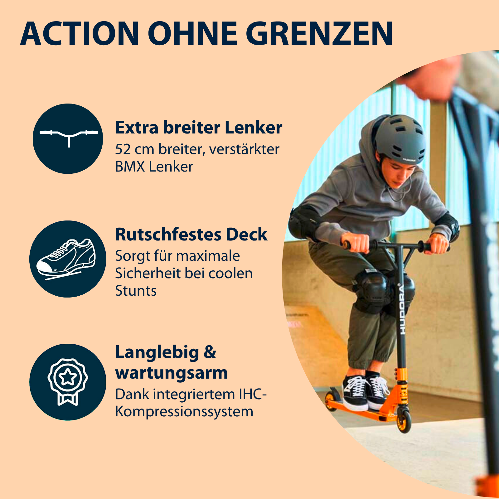 HUDORA Stunt Scooter XR-25.1, gold, Bild 3 von 7