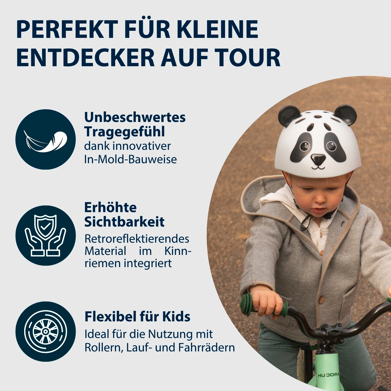 HUDORA Kinderhelm Pandy, Gr. 44-47, Bild 5 von 7