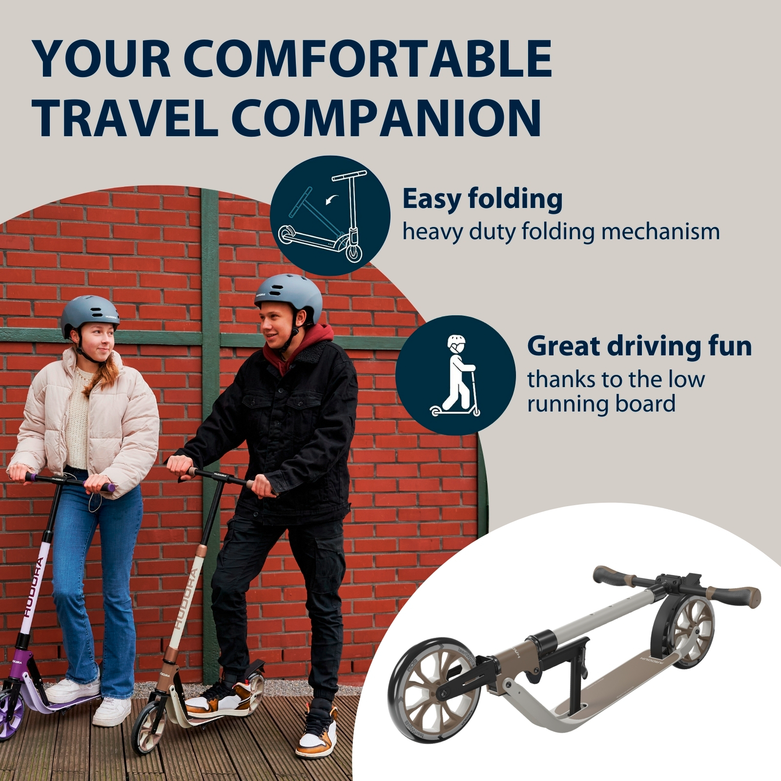HUDORA BigWheel® 205 Advanced, ivory, image 4 from 7