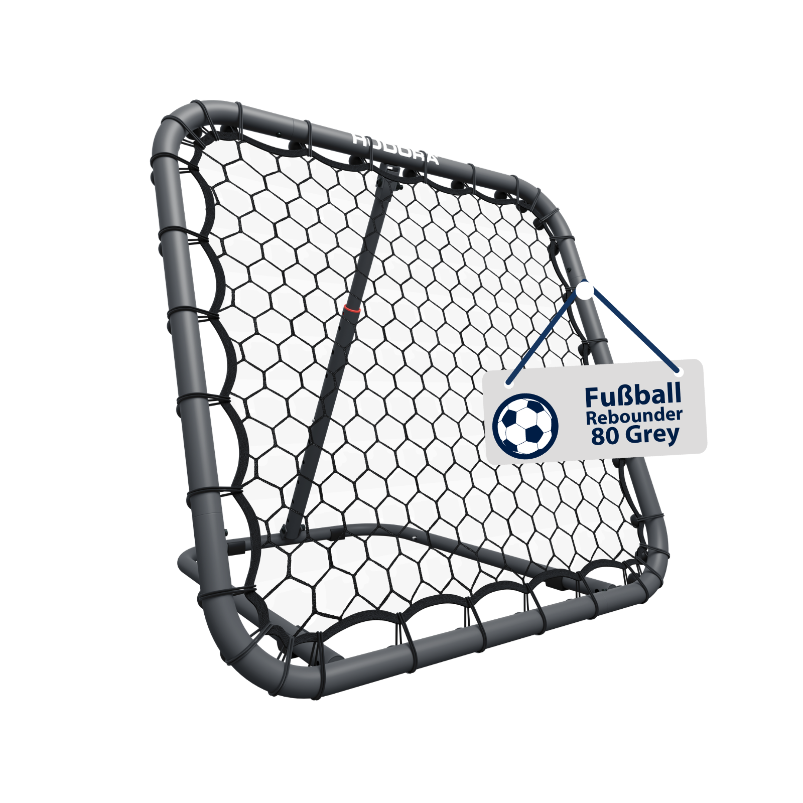 HUDORA Fußball Rebounder 80 Grey