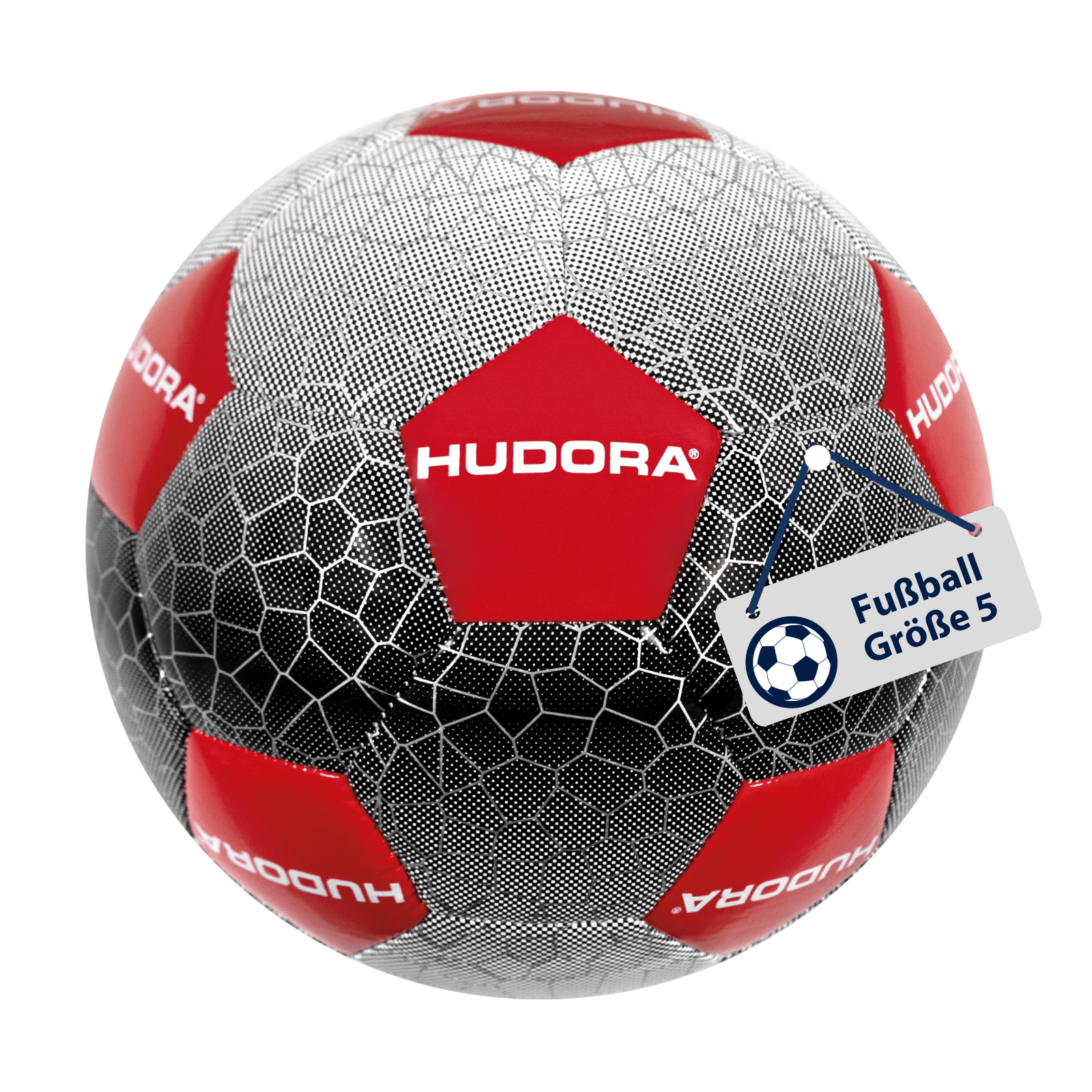 HUDORA Fußball rot, Gr.5