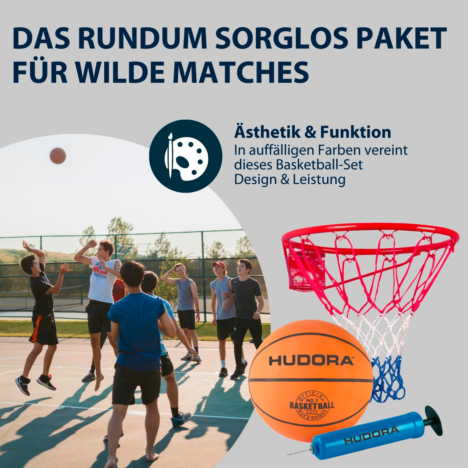 HUDORA Basketball Set Slam It, Bild 6 von 7