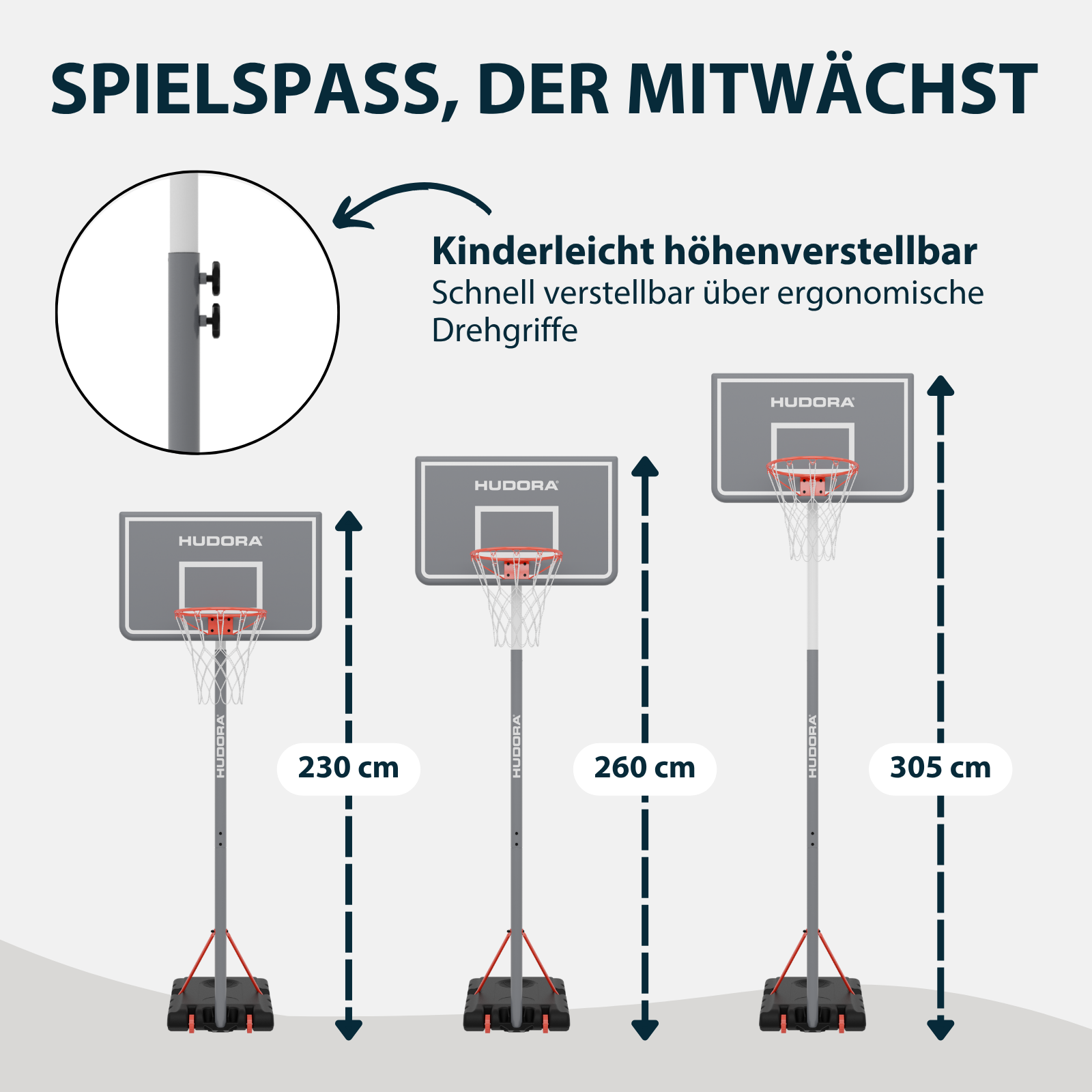 HUDORA Basketballständer RoCo 305 Lite cloud, Bild 3 von 7