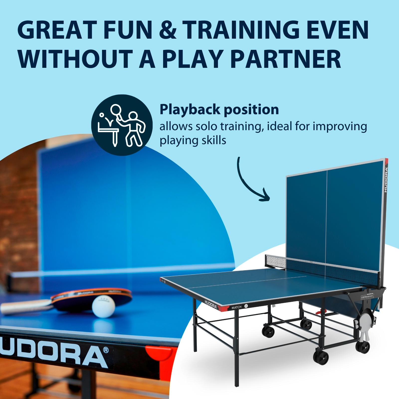HUDORA Match table tennis table, image 4 from 7
