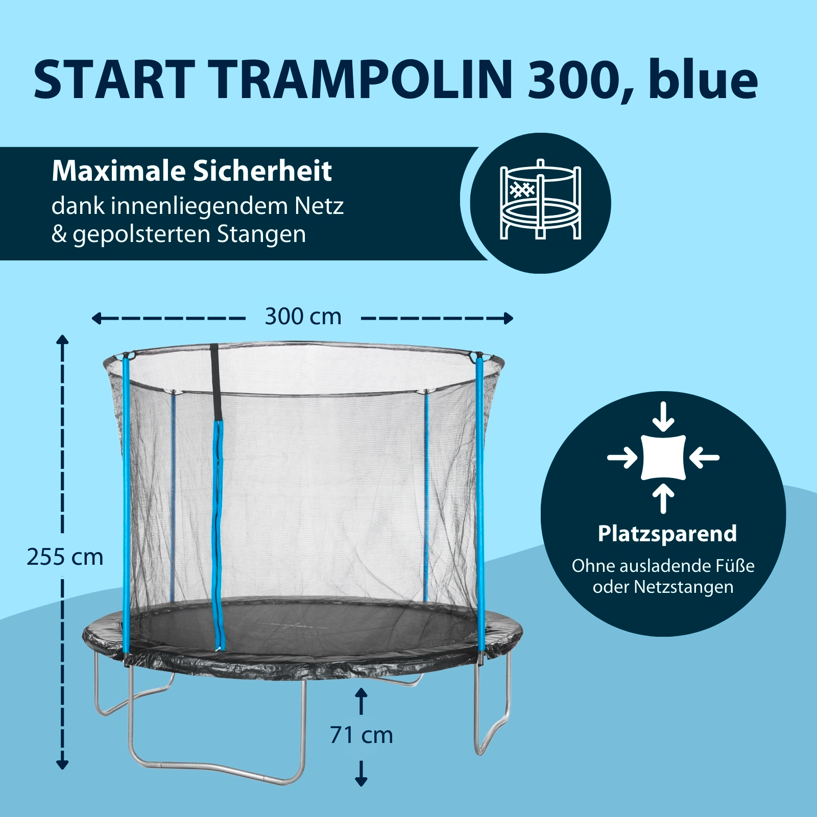 Start Trampolin 300V, blue, Bild 2 von 7