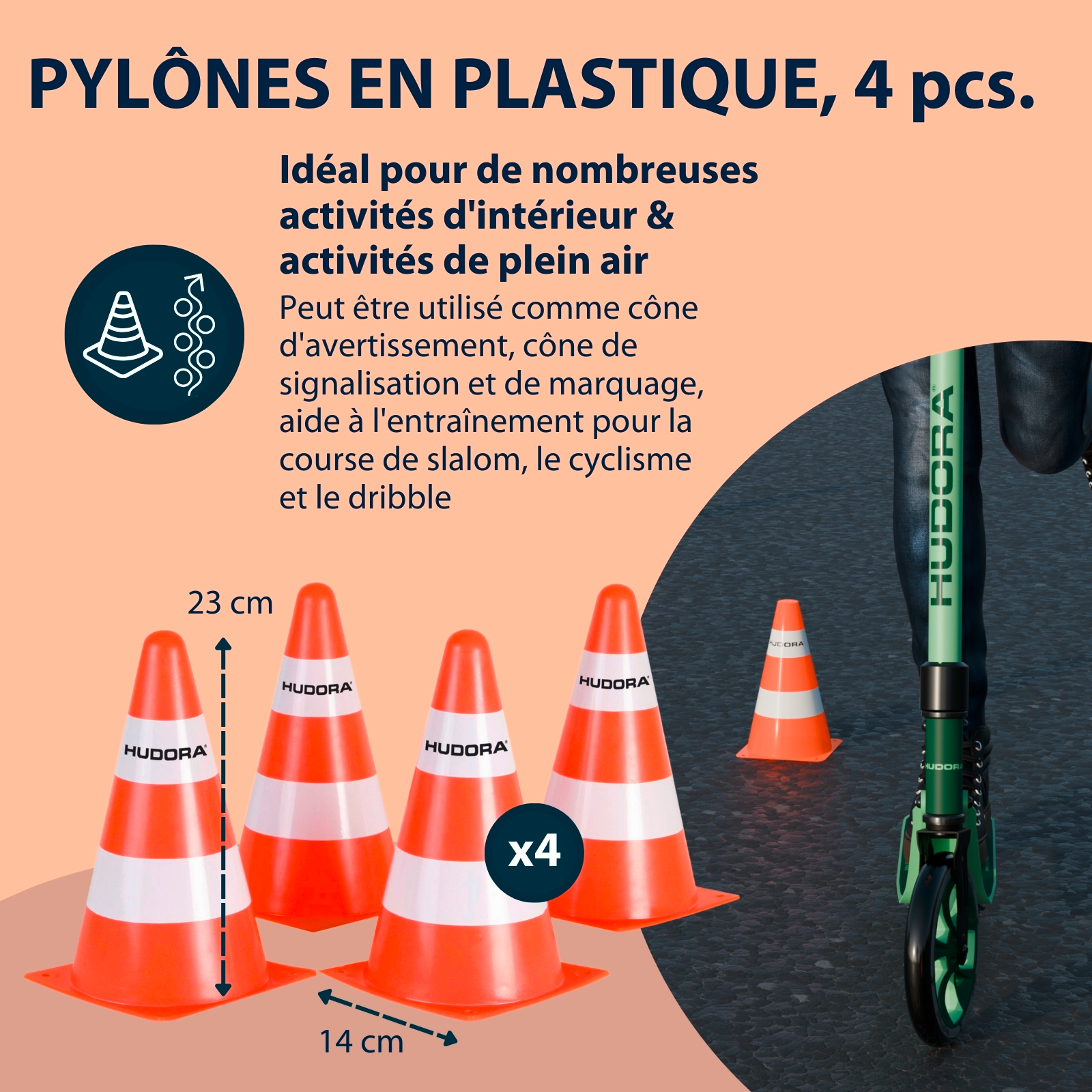 HUDORA Pylons, 4 pieces, image 2 from 5