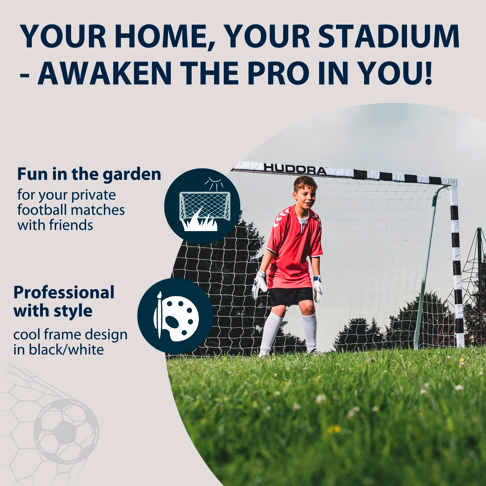 HUDORA football goal stadium, image 5 from 6
