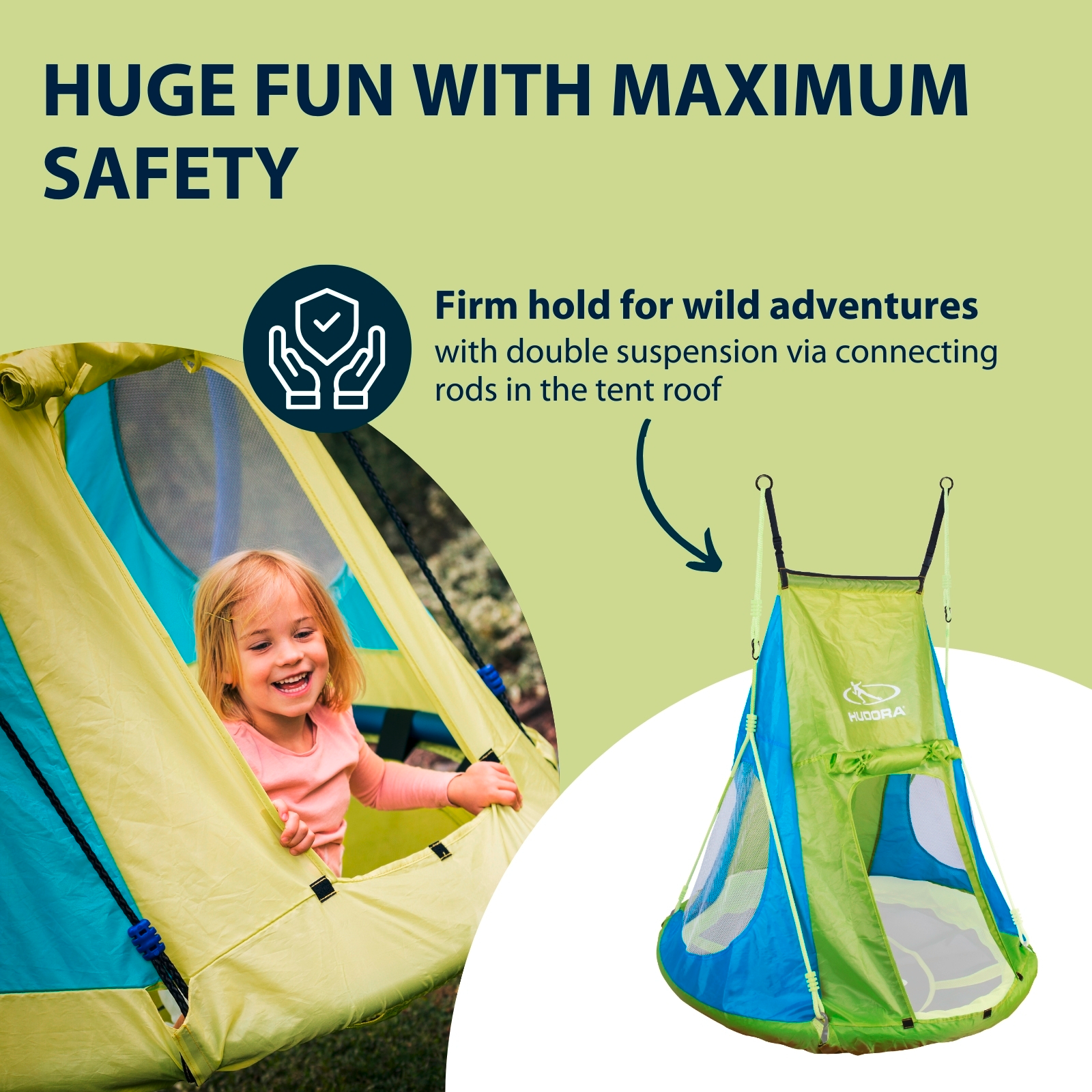 HUDORA Cosy Castle tent for nest swing 110+, image 5 from 7