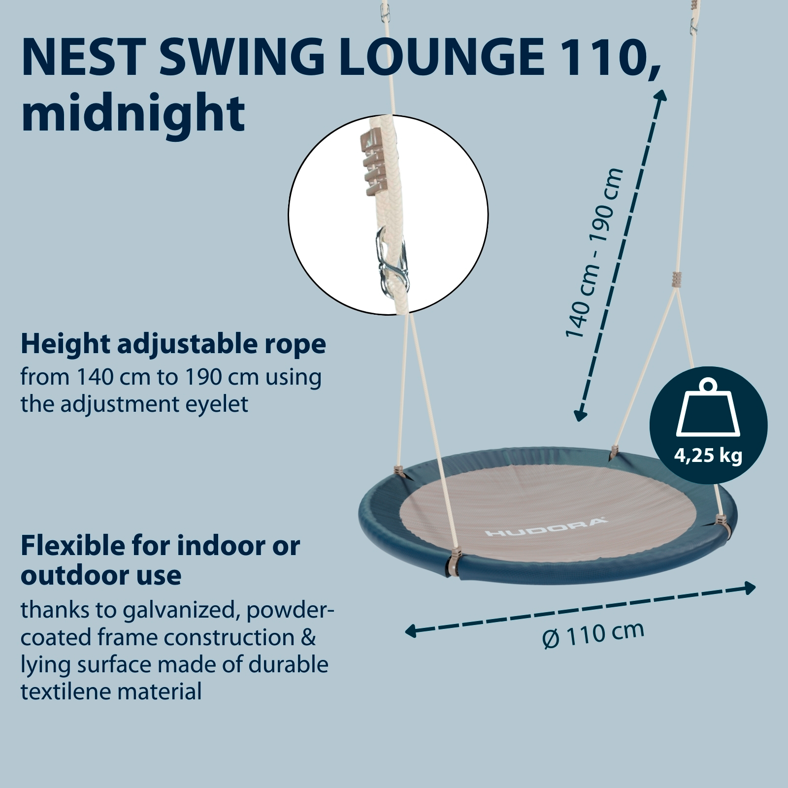 Nest swing Lounge 110, midnight, image 2 from 6