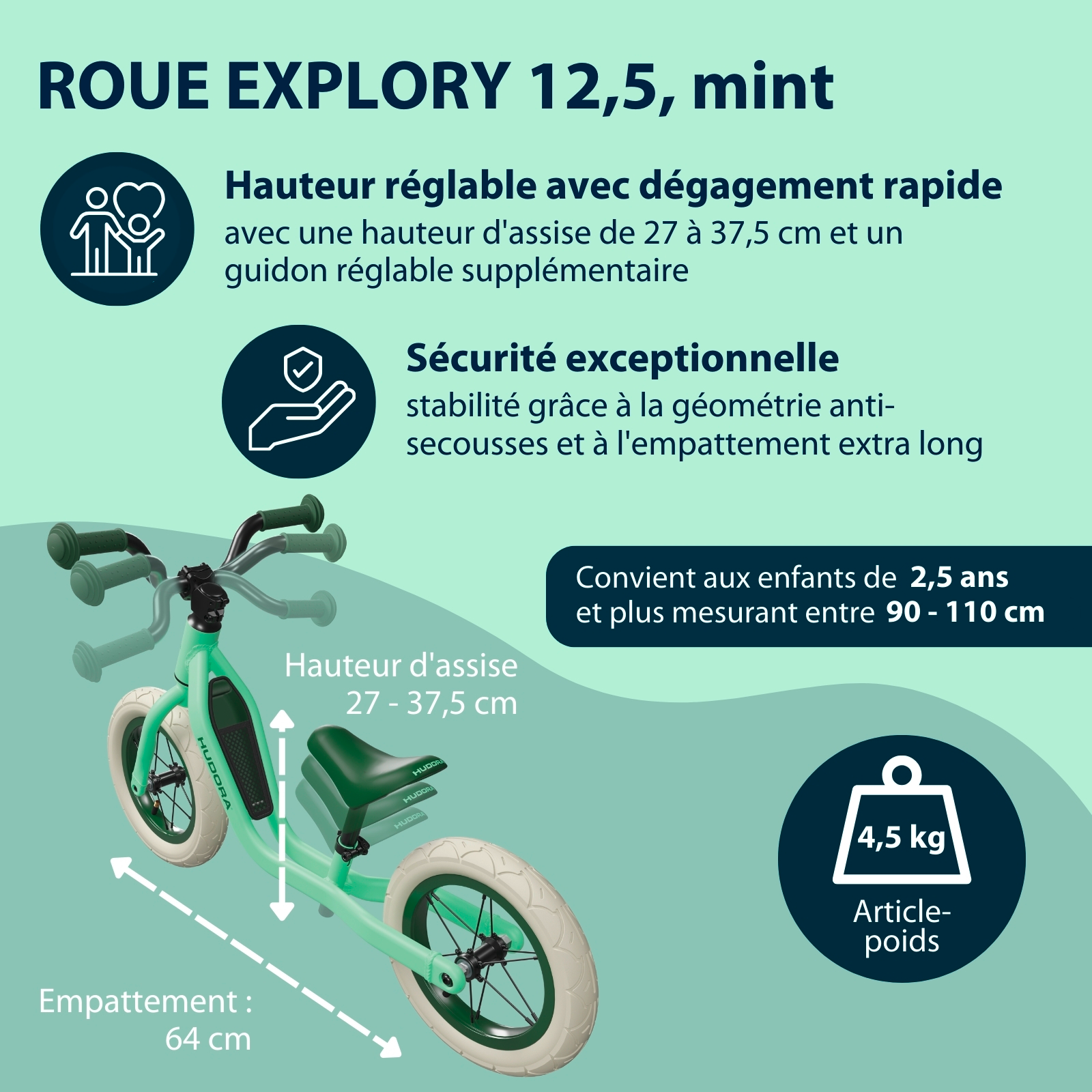 Roue d'exercice Explory 12, image 2 from 6