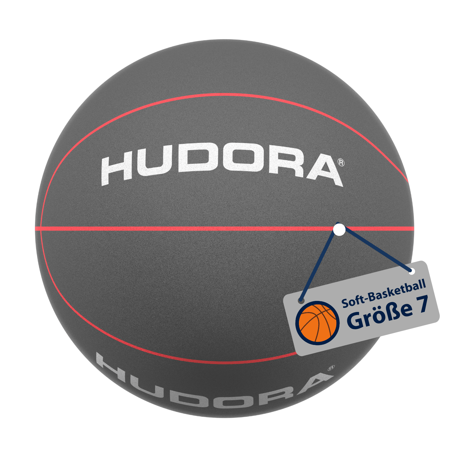 HUDORA Silent-Basketball shadow, Gr.7 aus Schaumstoff
