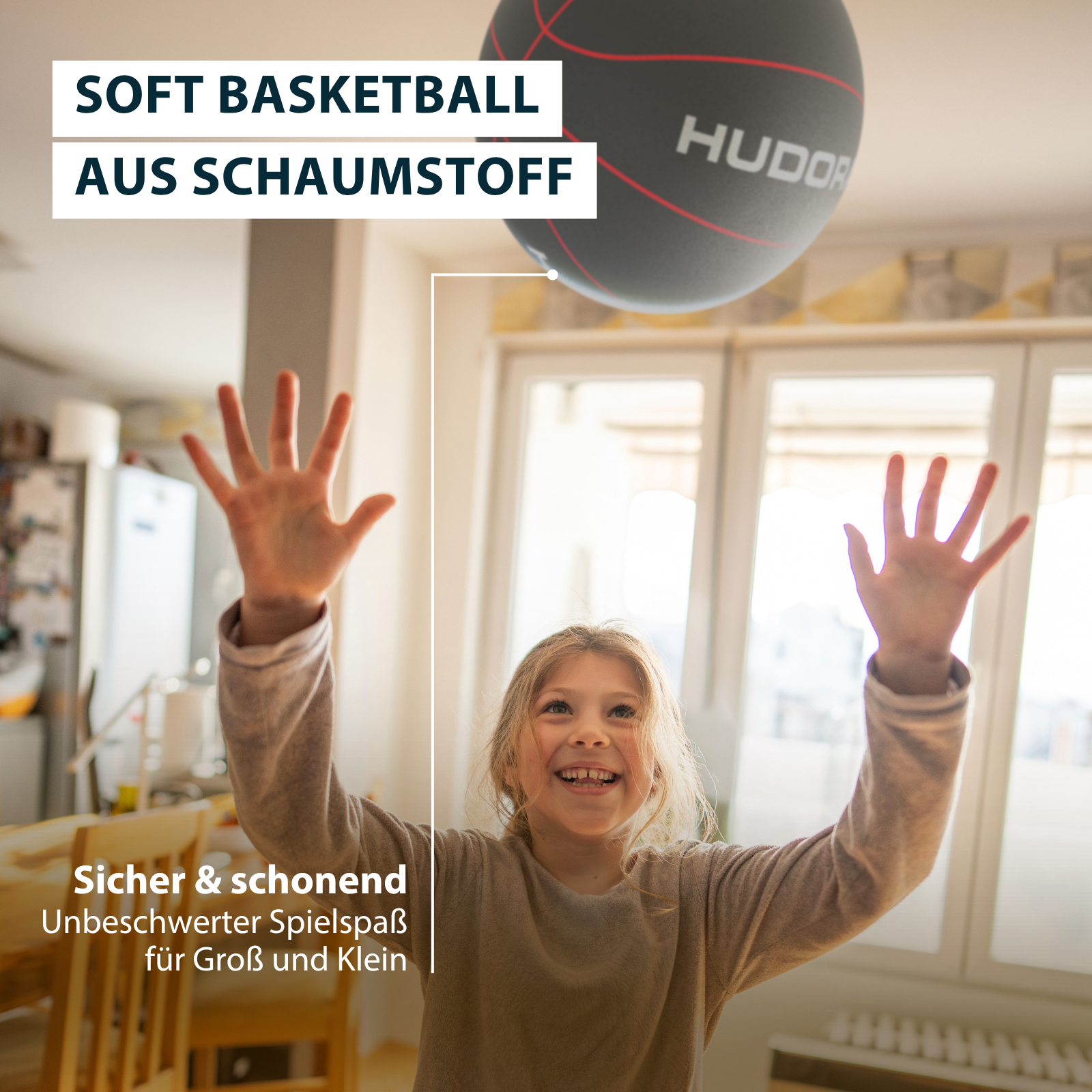 HUDORA Silent-Basketball shadow, Gr.7 aus Schaumstoff, image 4 from 5