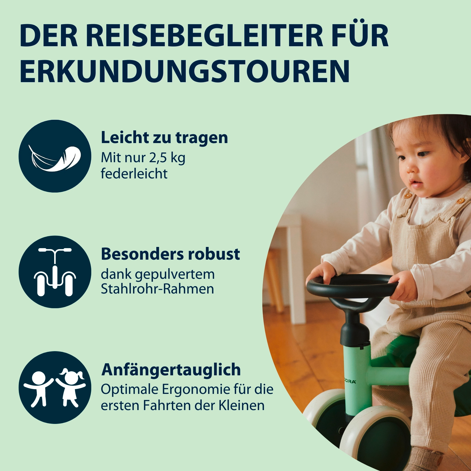 HUDORA Laufrad Steppy, mint, Bild 4 von 6