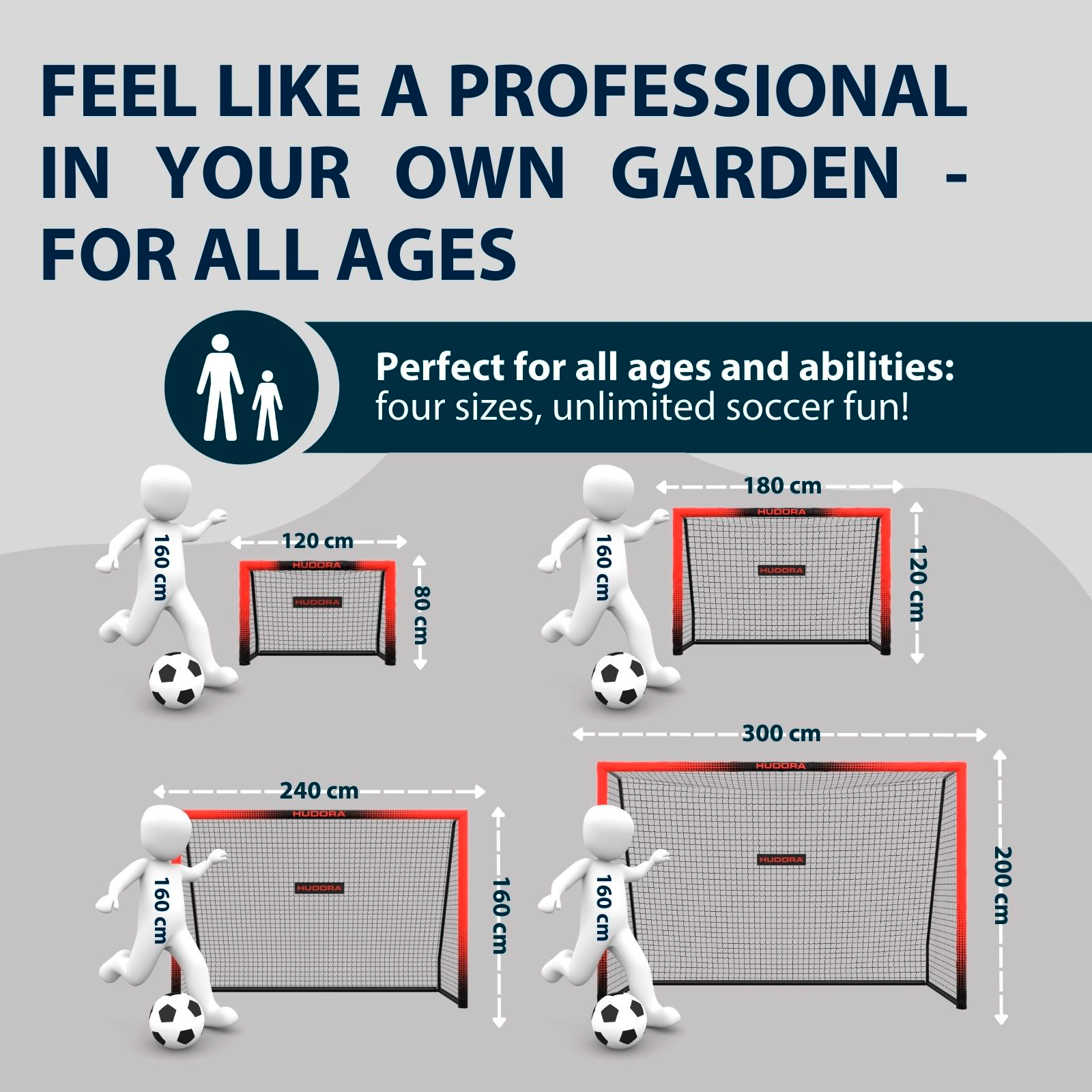 HUDORA football goal Pro Tect 300 Advanced Red, image 3 from 7