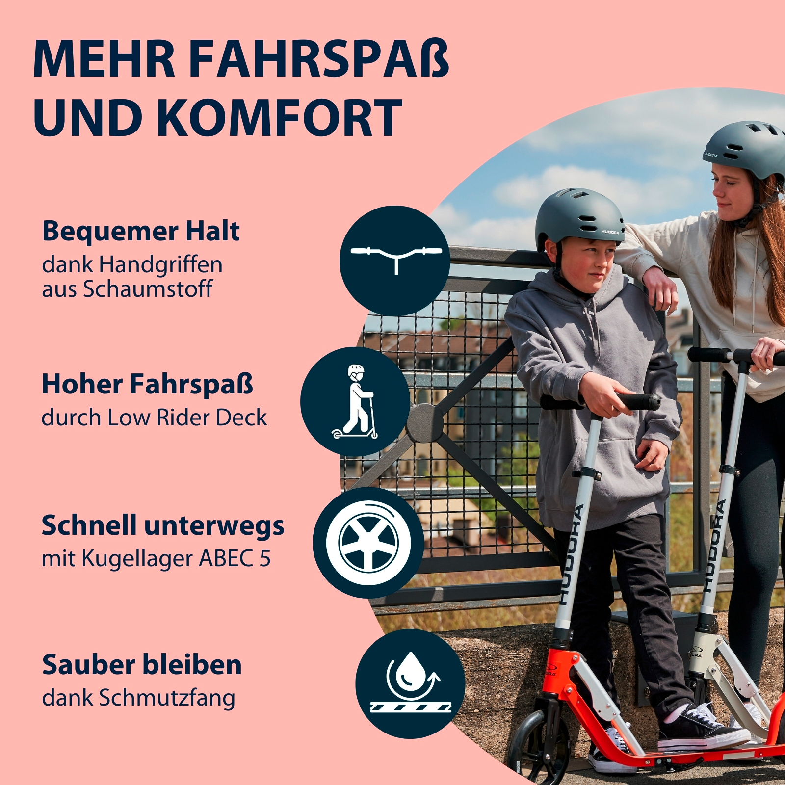 HUDORA BigWheel® 205 Pure red, Bild 3 von 7