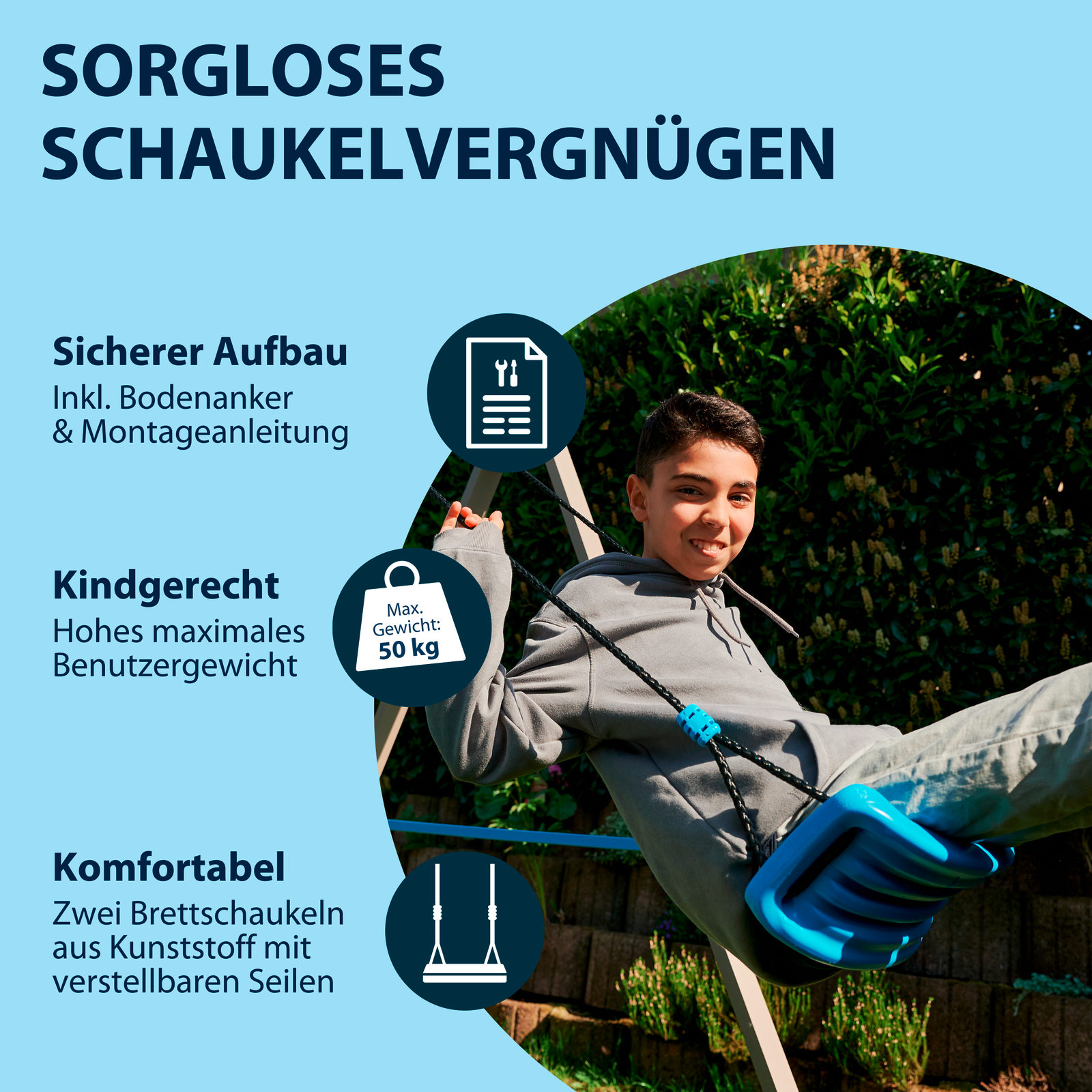 HUDORA Schaukelgestell Vario Doppelschaukel, Bild 4 von 7