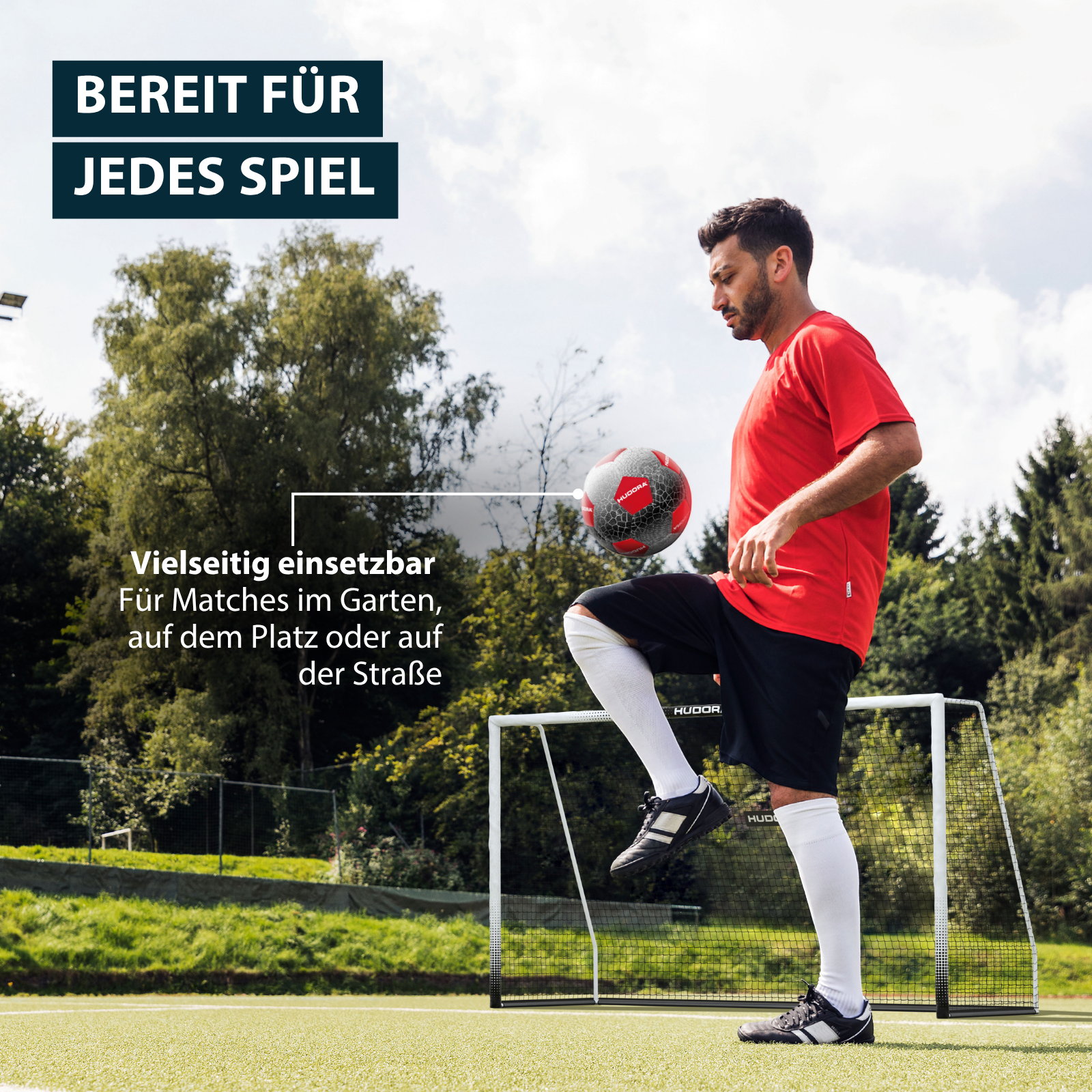 HUDORA Fußball rot, Gr.5, image 4 from 6