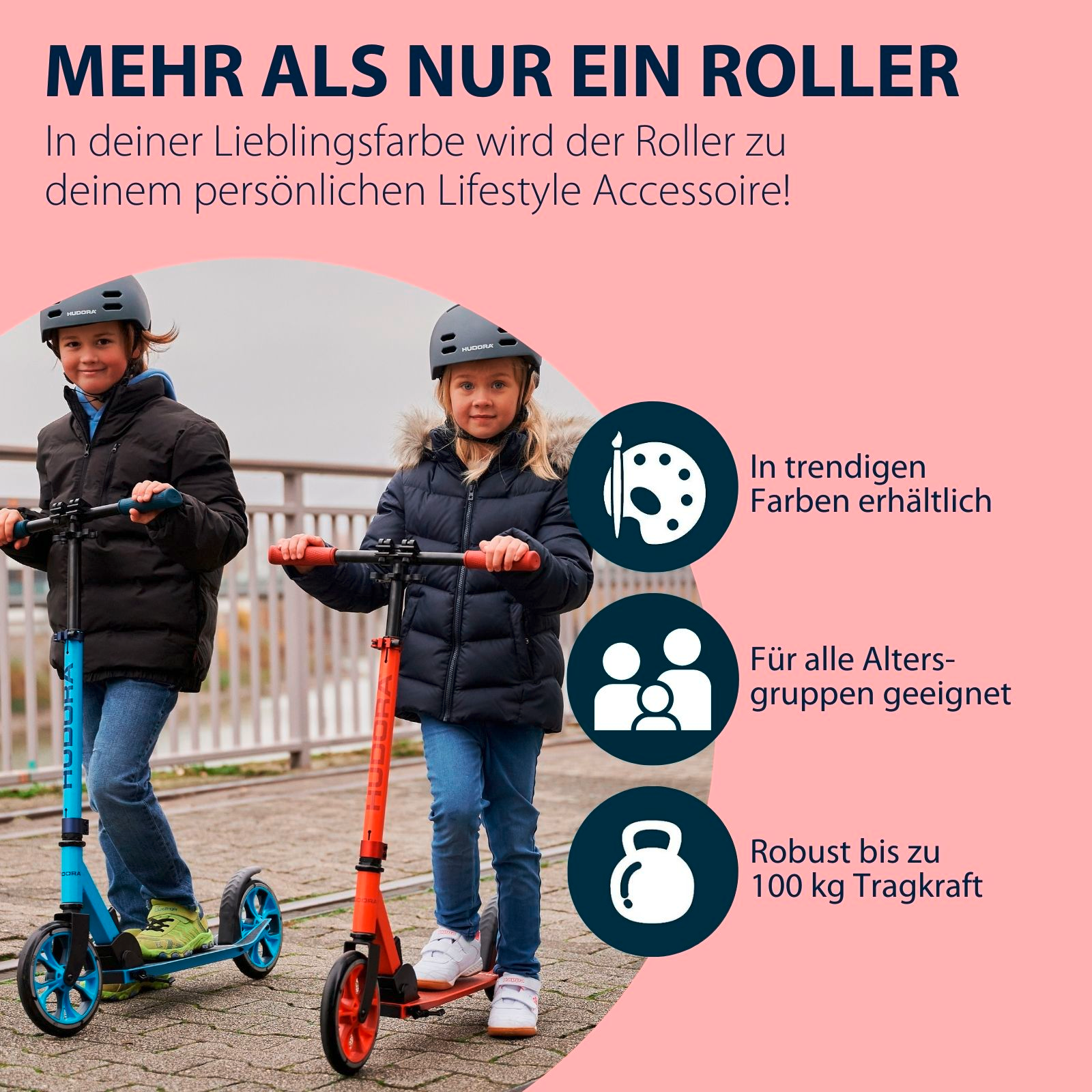HUDORA Scooter Up 200, red, Bild 6 von 7
