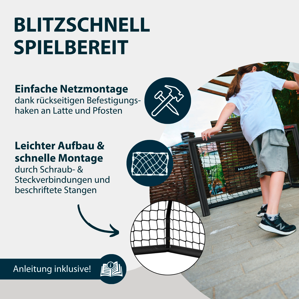 HUDORA Advanced 120 football goal, image 6 from 7