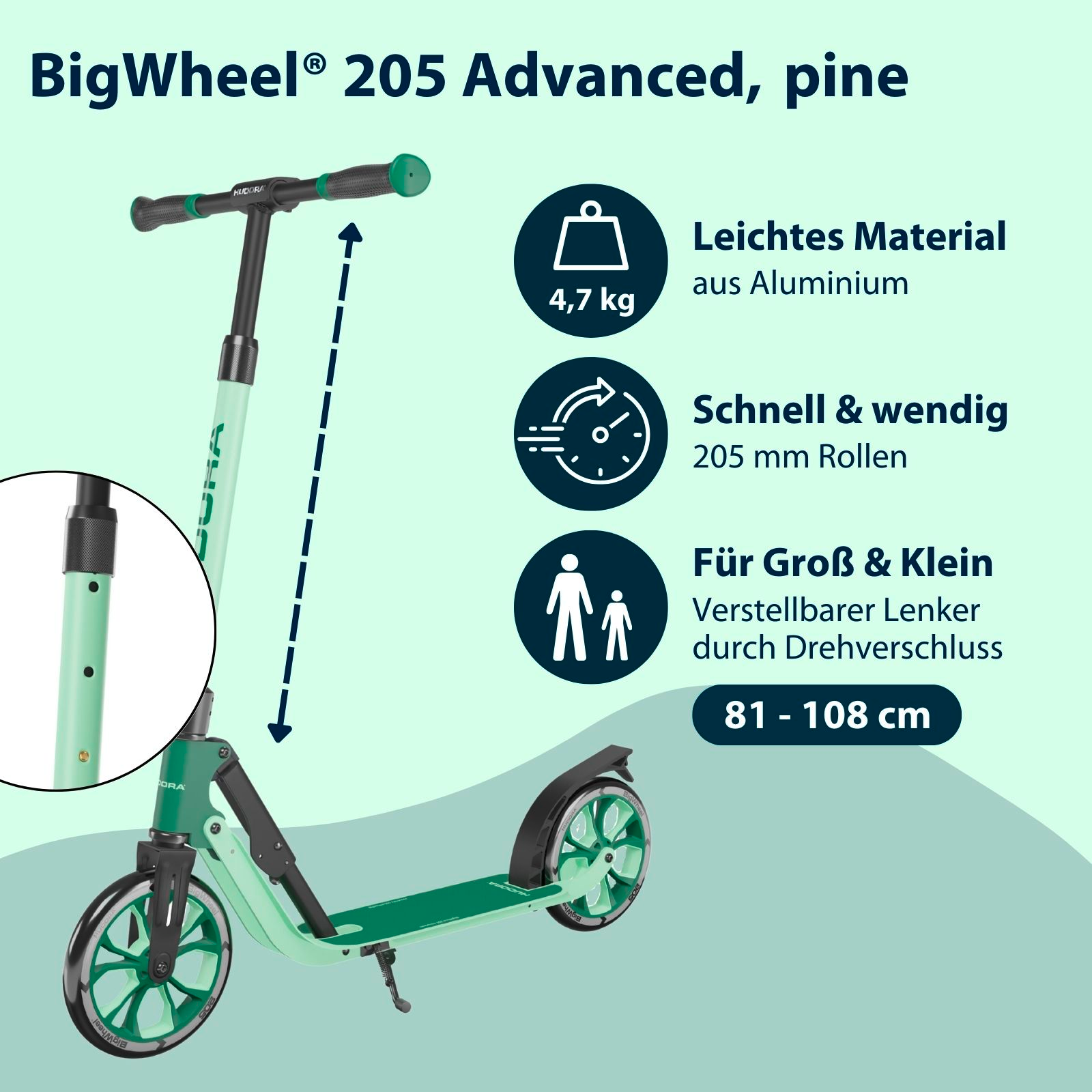HUDORA BigWheel® 205 Advanced, pine, Bild 2 von 7
