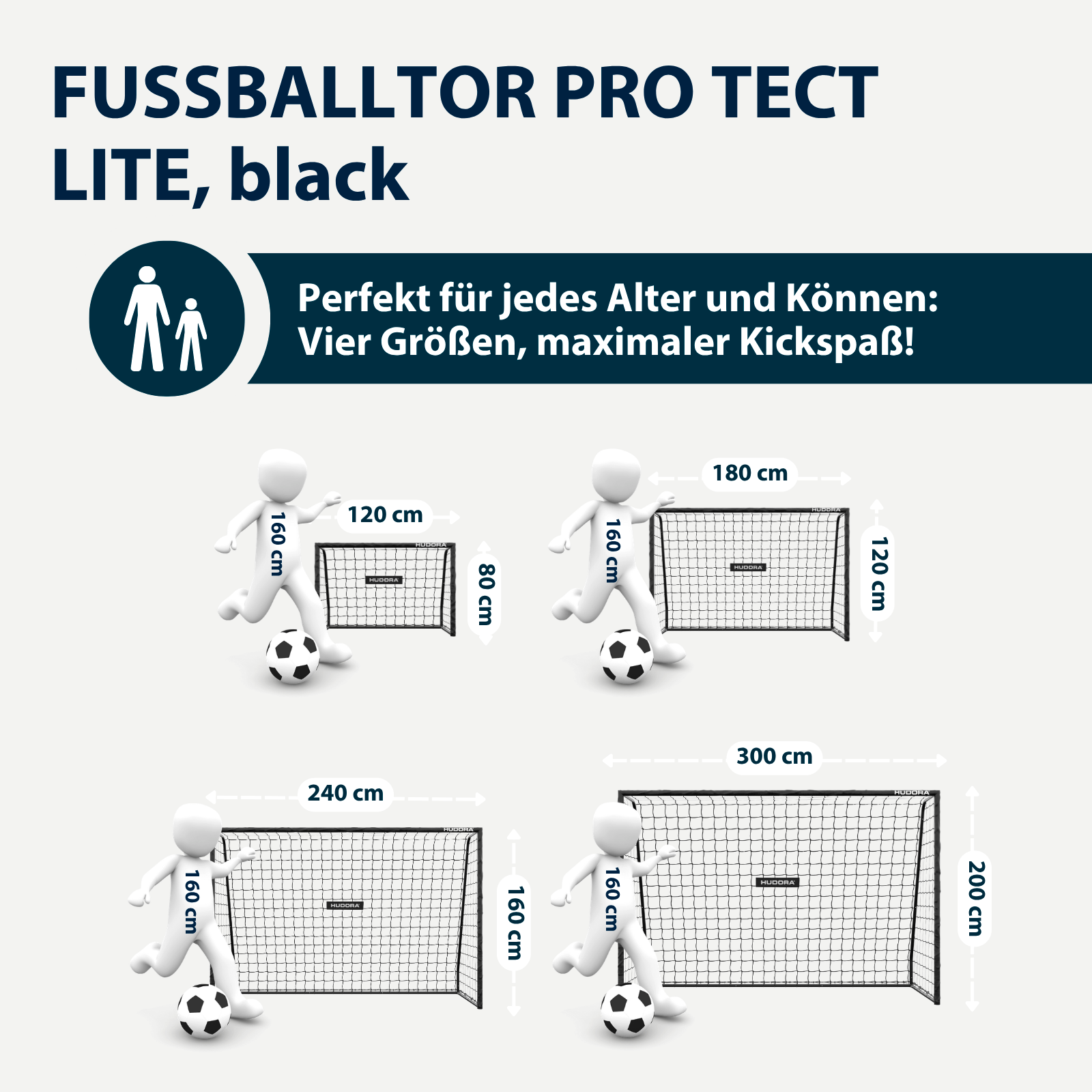 HUDORA Fußballtor Pro Tect 240 Lite black, image 2 from 7