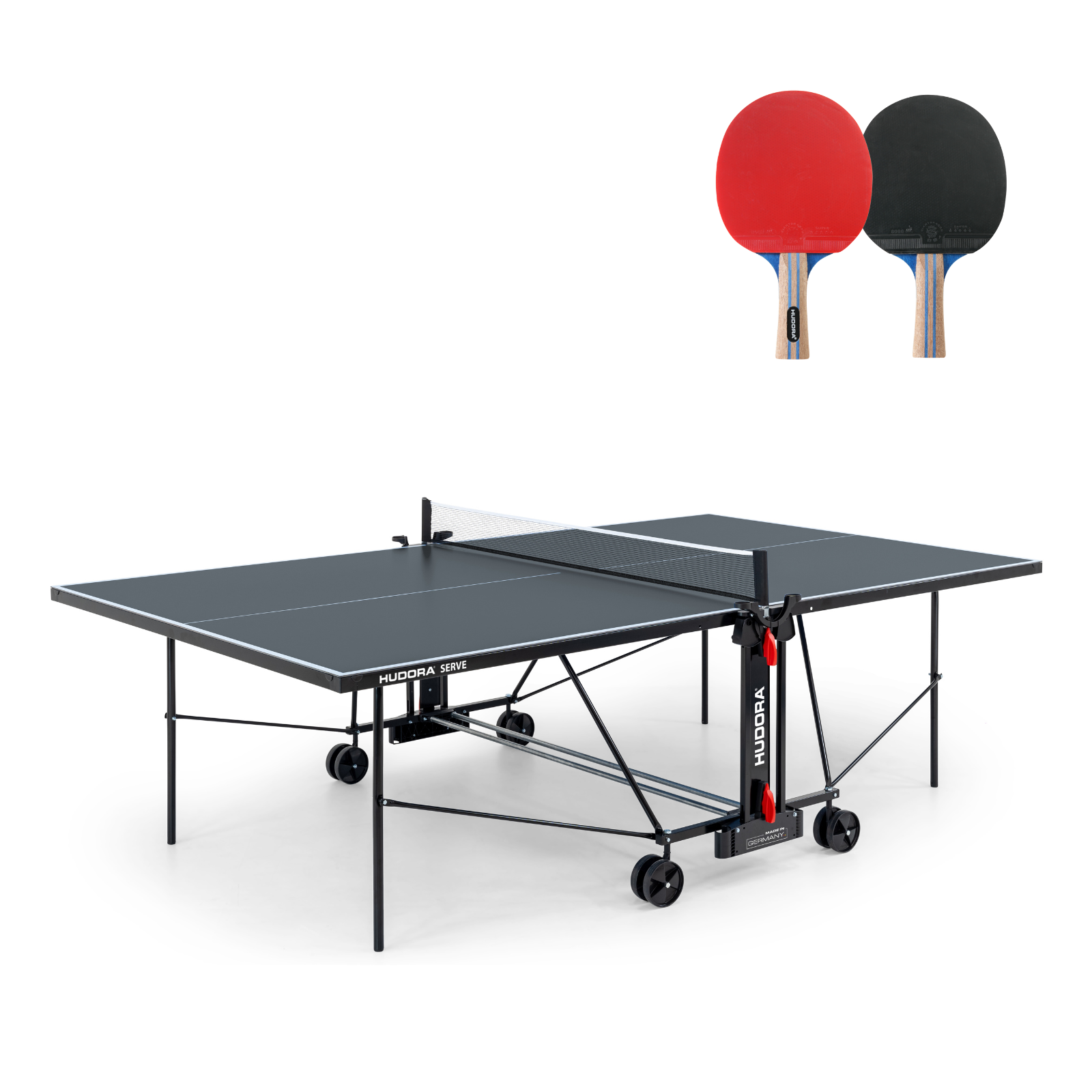 HUDORA Tischtennisplatte Serve inkl. 2 Tischtennisschläger