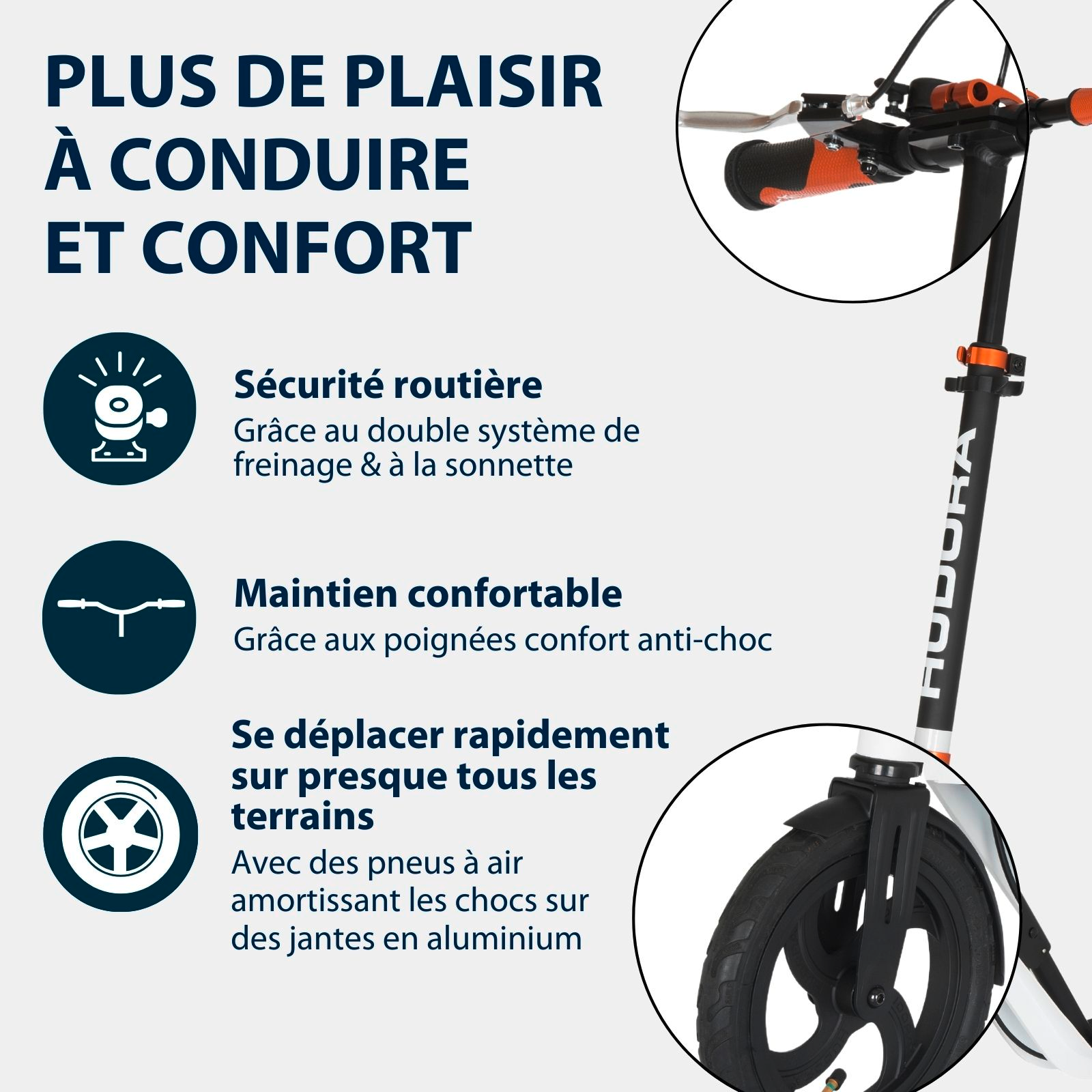 HUDORA BigWheel® Air 230 Dual Brake, image 3 from 7