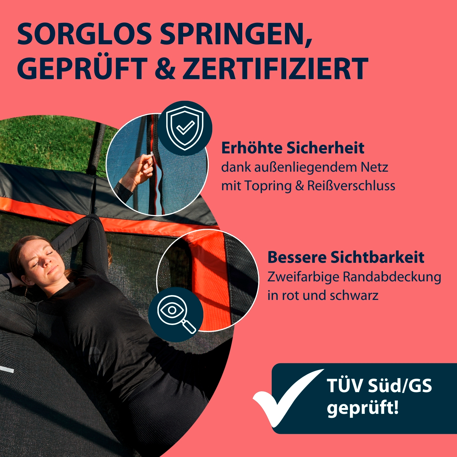 HUDORA Trampolin 4square 215 x 305, Bild 5 von 7