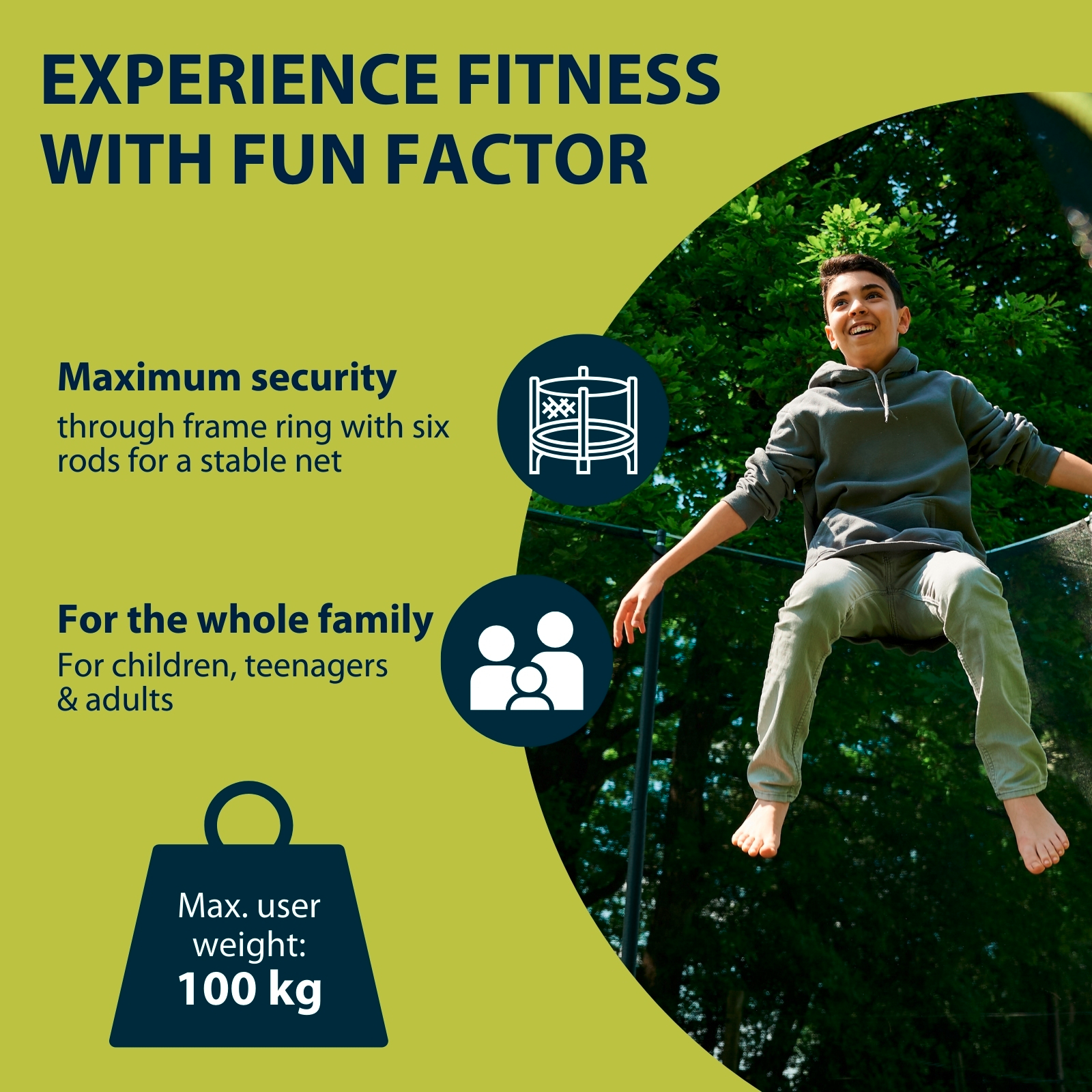 HUDORA Fabulous trampoline 400V, image 6 from 7