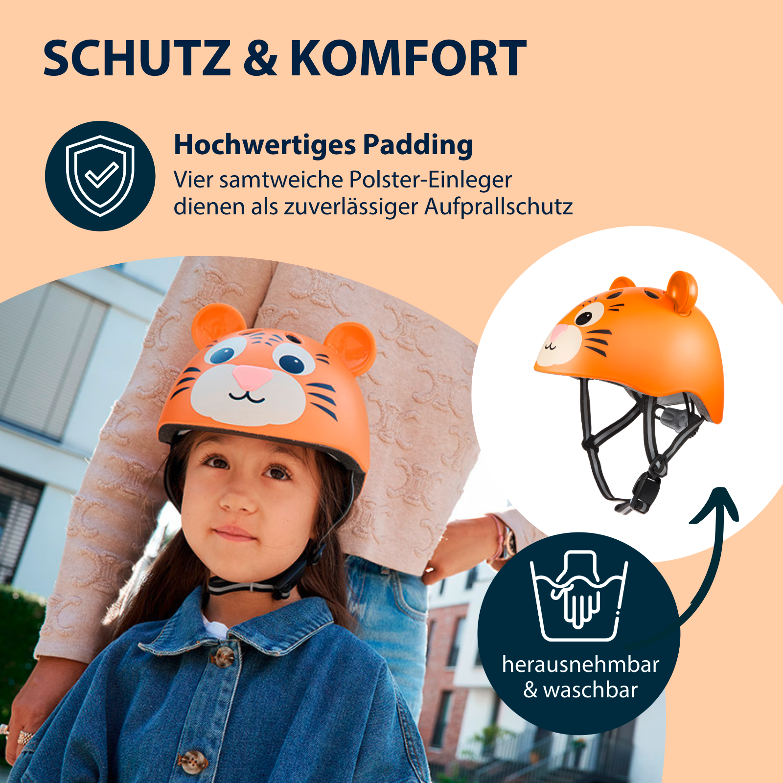 HUDORA Kinderhelm Tiggy, Gr. 44-47, Bild 5 von 7