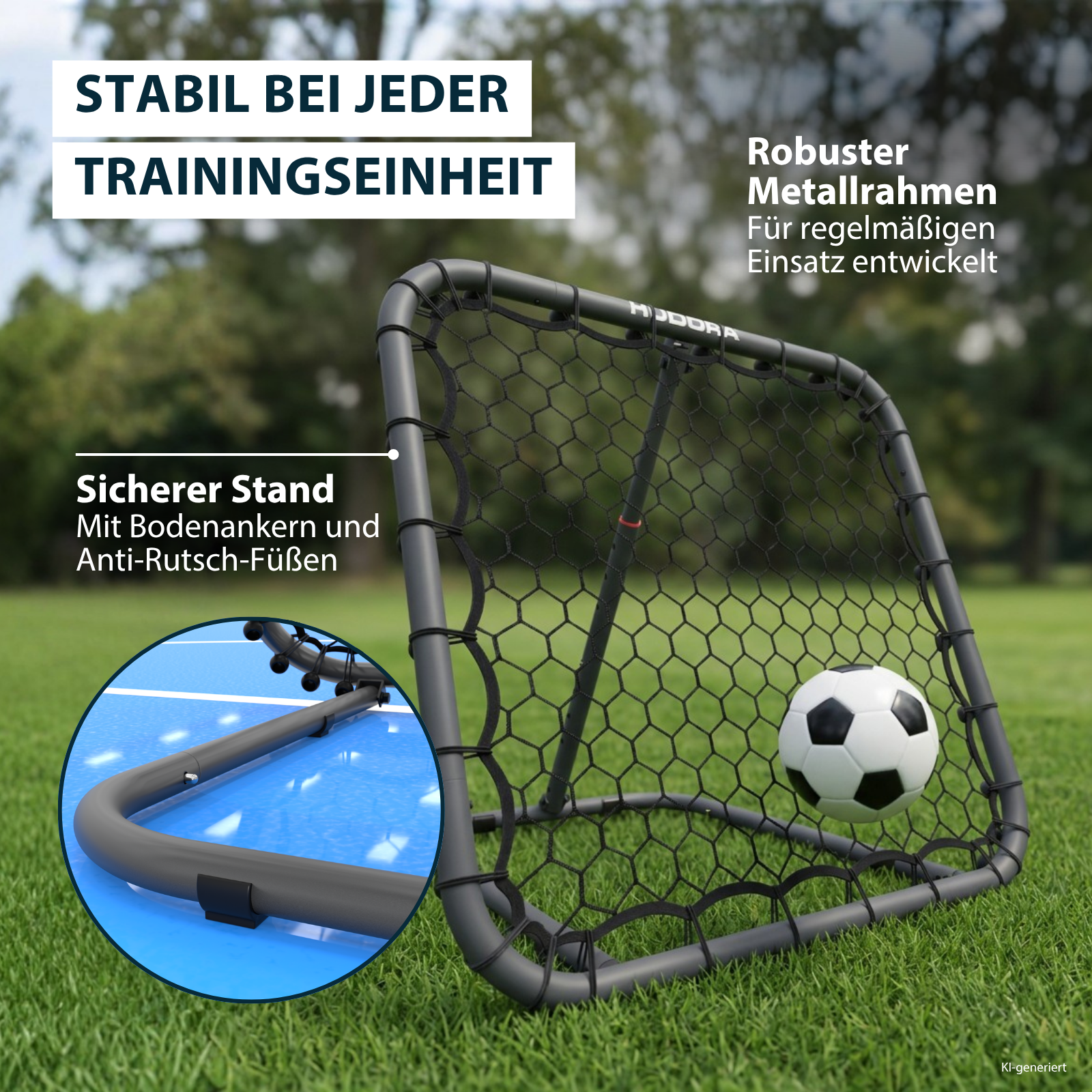 HUDORA Fußball Rebounder 80 Grey, Bild 3 von 7