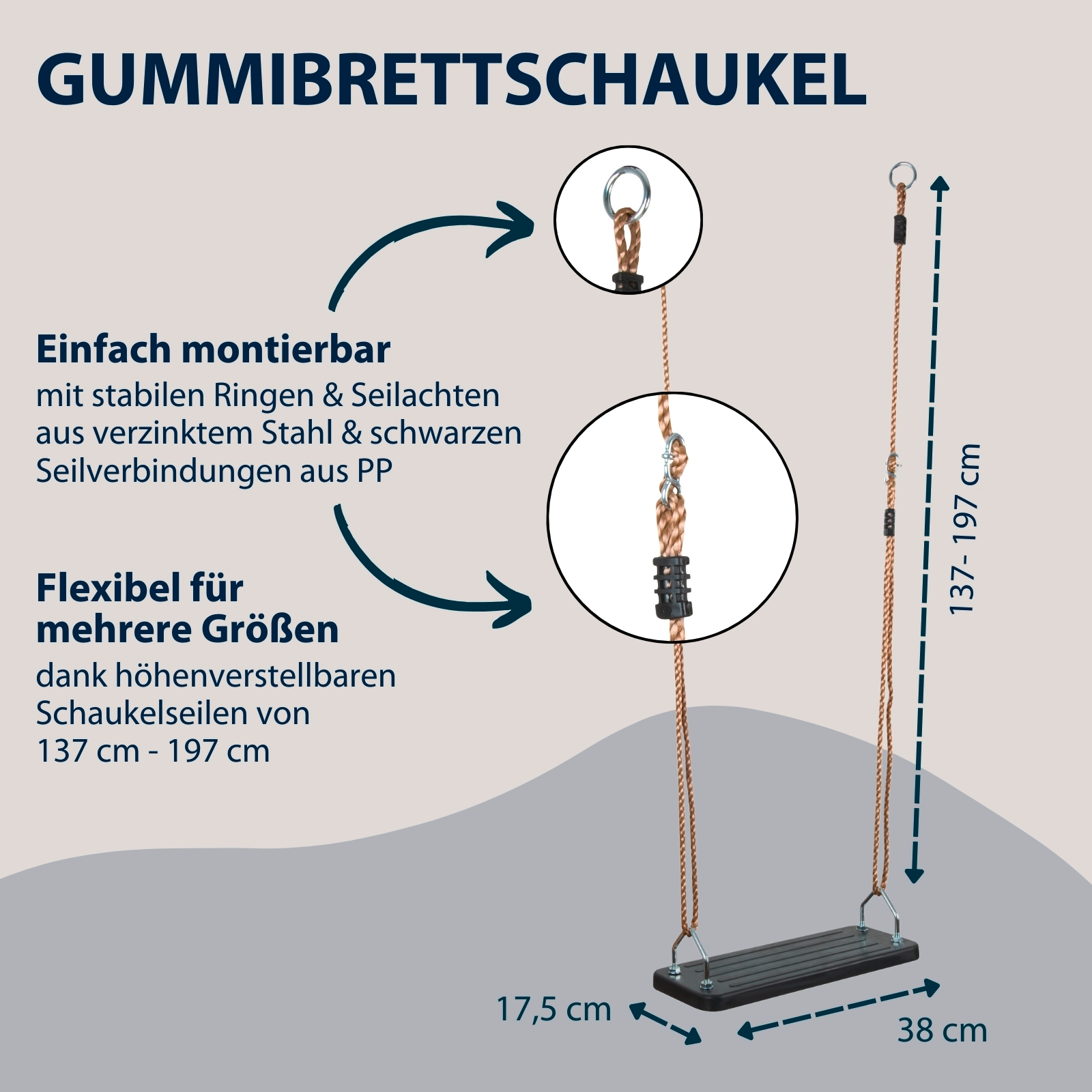 HUDORA Gummibrettschaukel, Bild 2 von 6