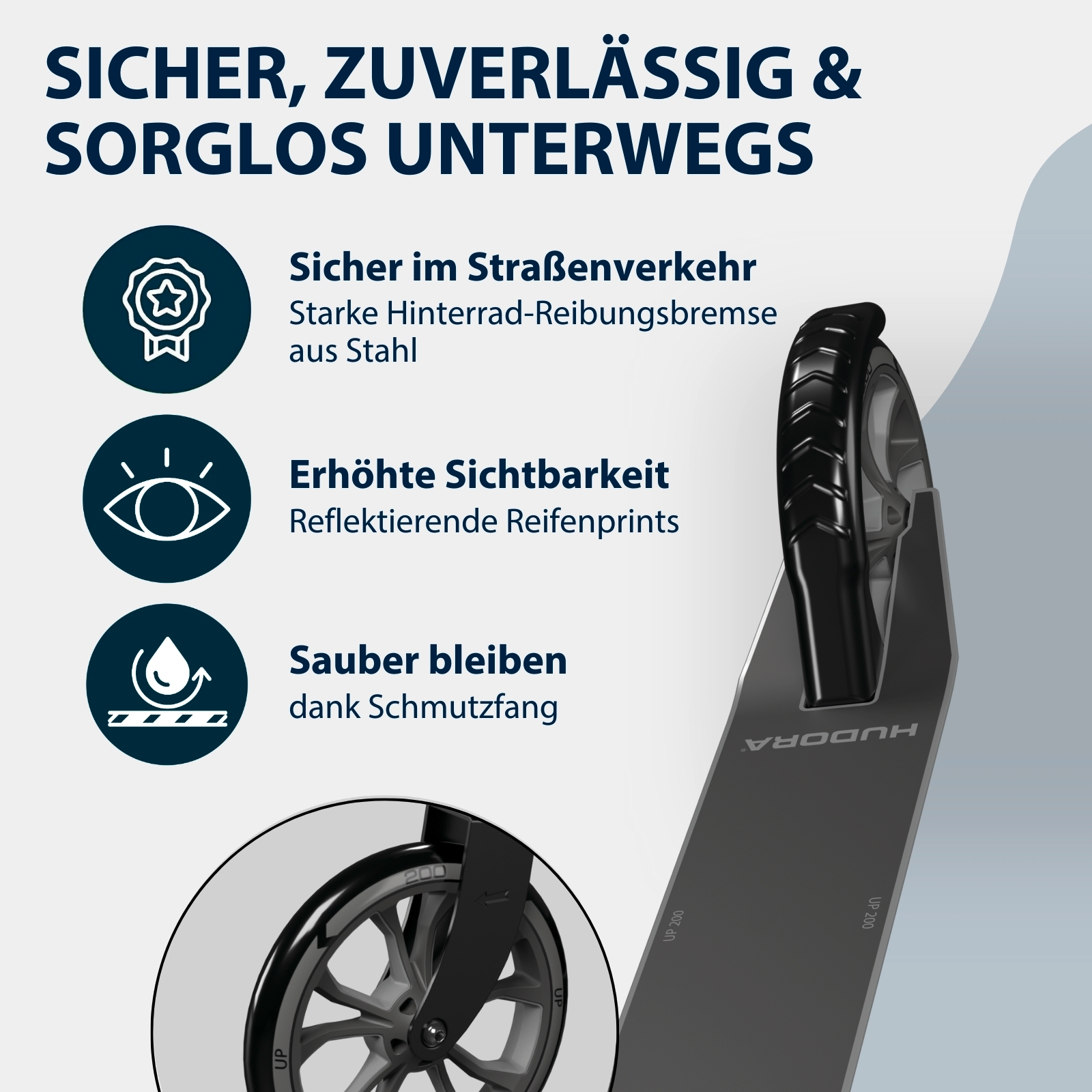 HUDORA Scooter Up 200, iron, Bild 5 von 7