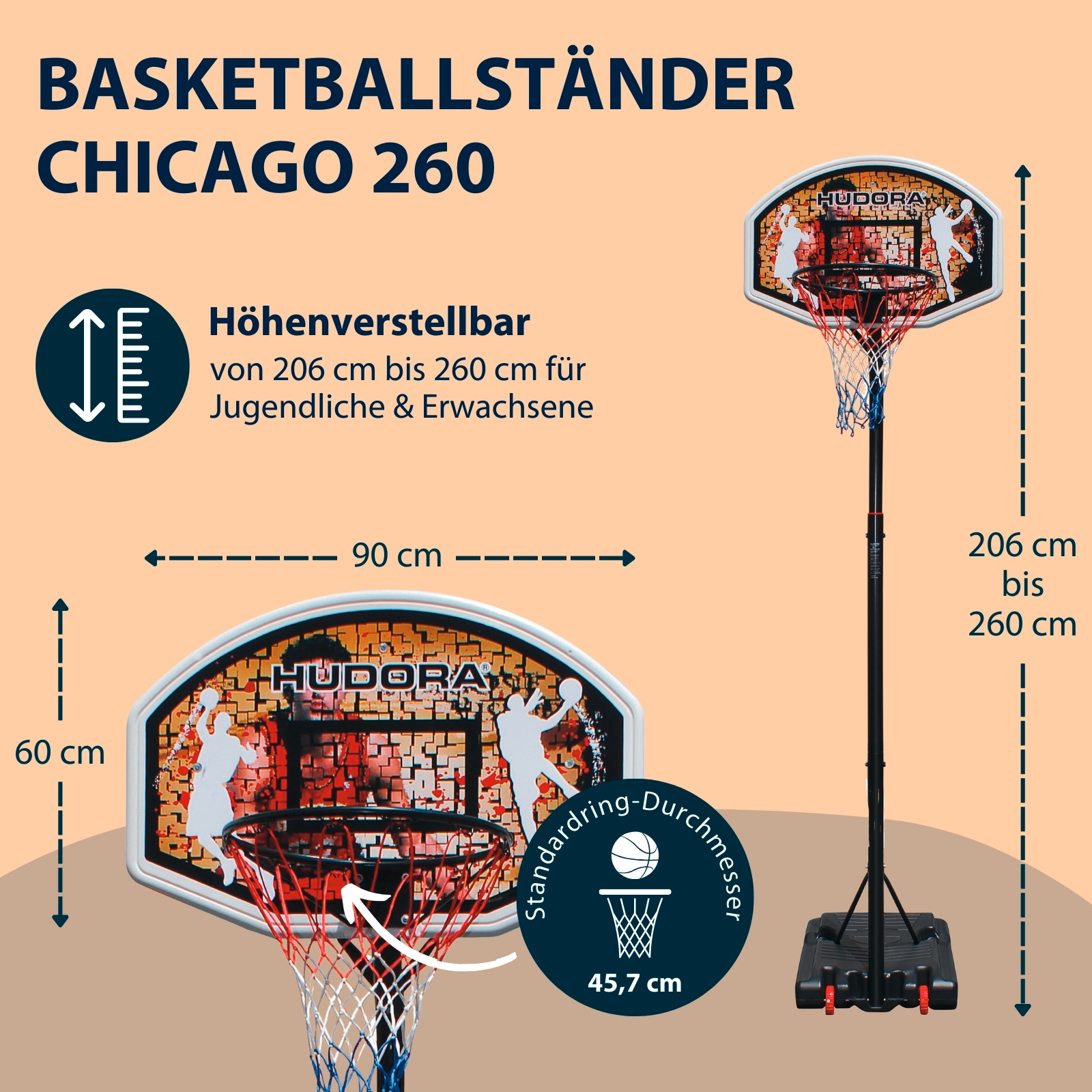 HUDORA Basketballständer Chicago 260, Bild 2 von 6