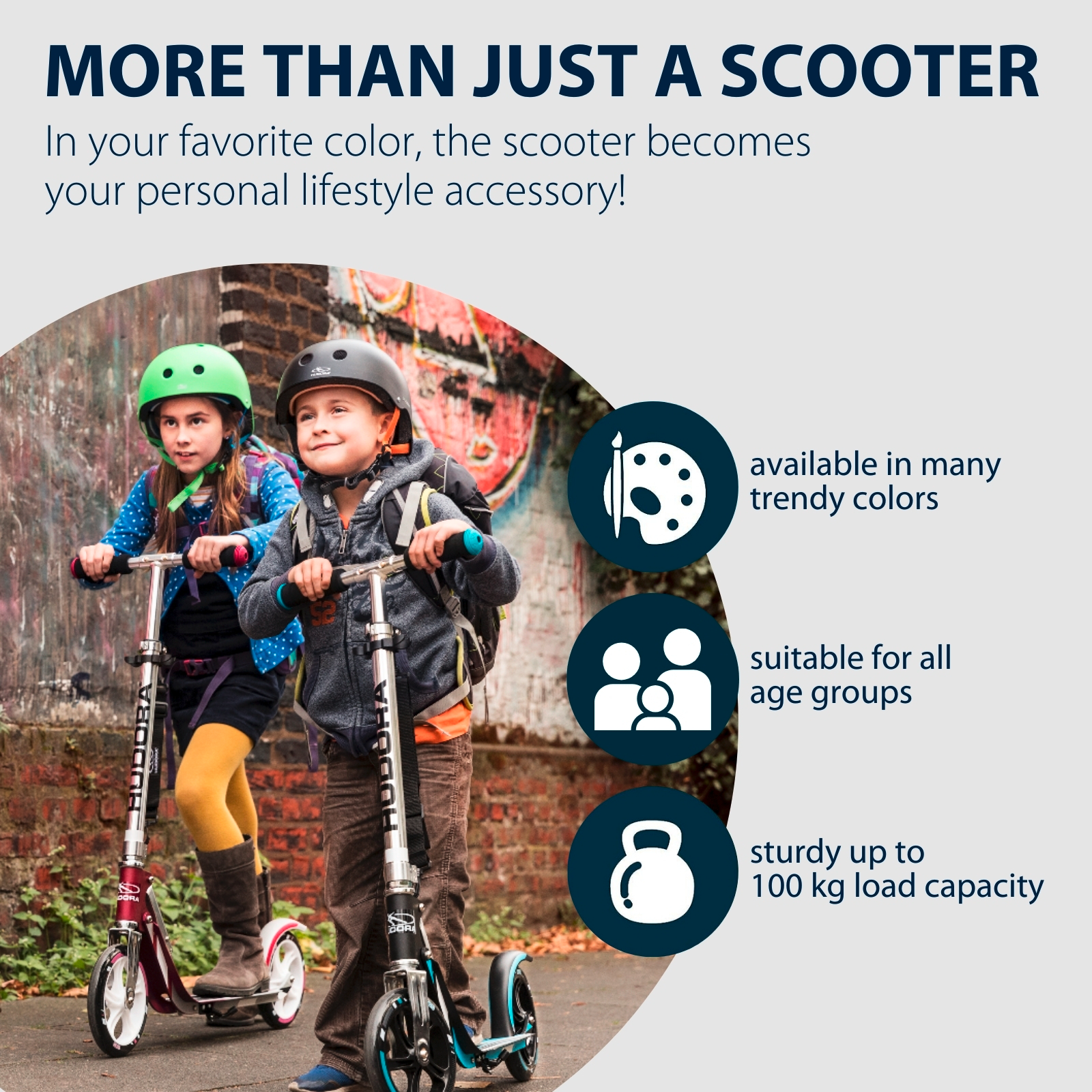 HUDORA BigWheel® Crossover 205, Scooter silber, image 6 from 7
