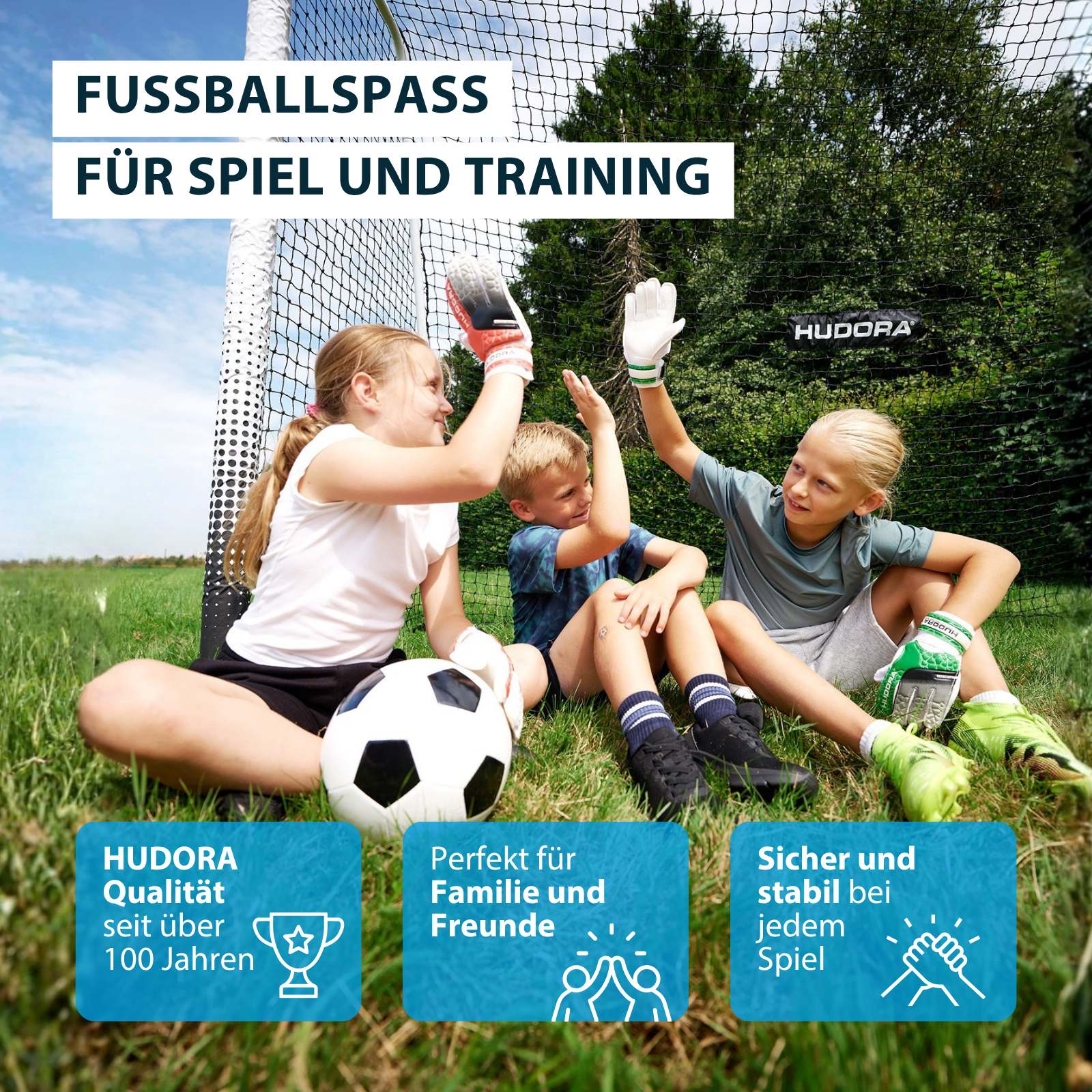 HUDORA Fußball Rebounder 100 Grey, Bild 7 von 7