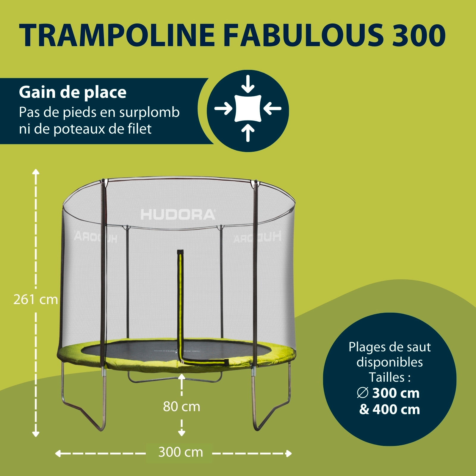 HUDORA Fabulous Trampoline 300V, image 2 from 7