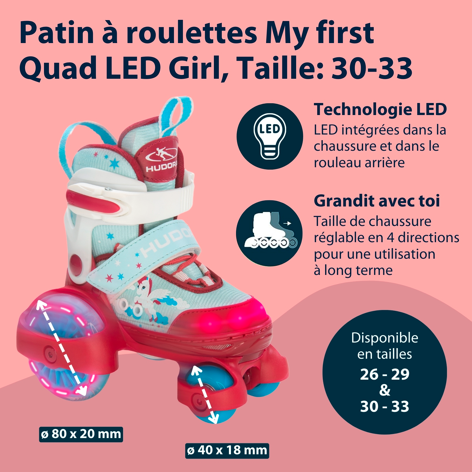 Patin à roulettes My First Quad LED, image 2 from 7