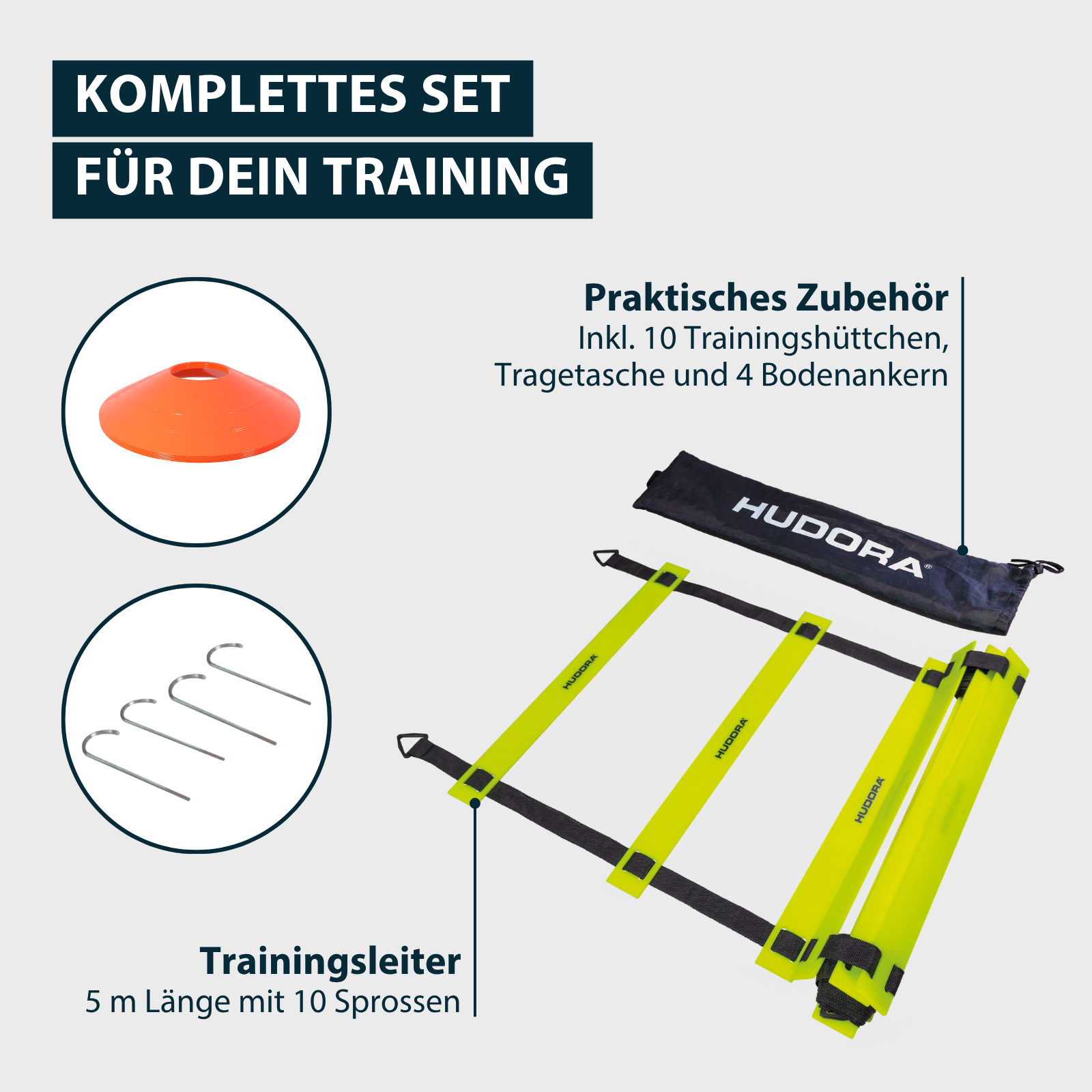 HUDORA Fußball Trainingsleiter inkl. Hütchen, Bild 3 von 6