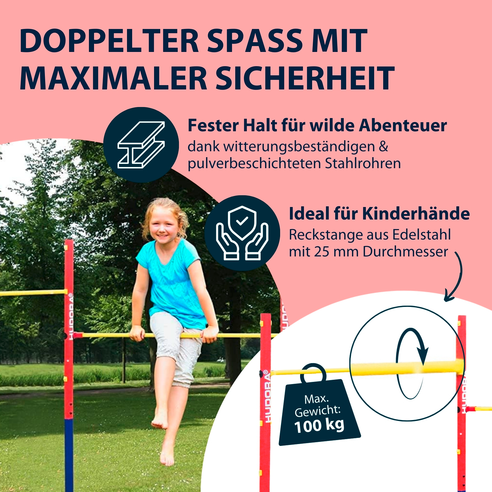 HUDORA Doppel-Turnreck Fabian, Bild 3 von 6
