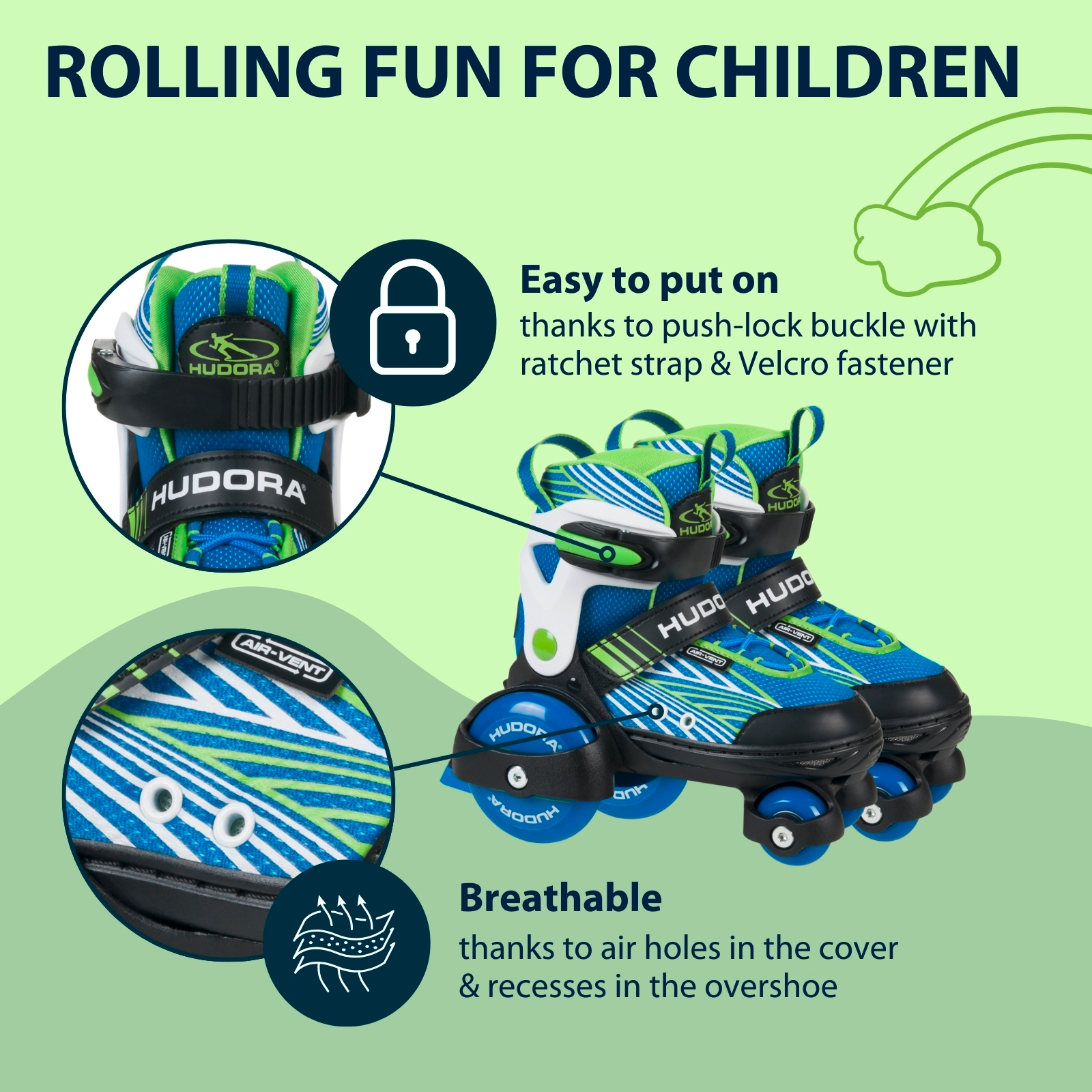 HUDORA roller skate My First Quad Boy, size 26-33, image 4 from 7