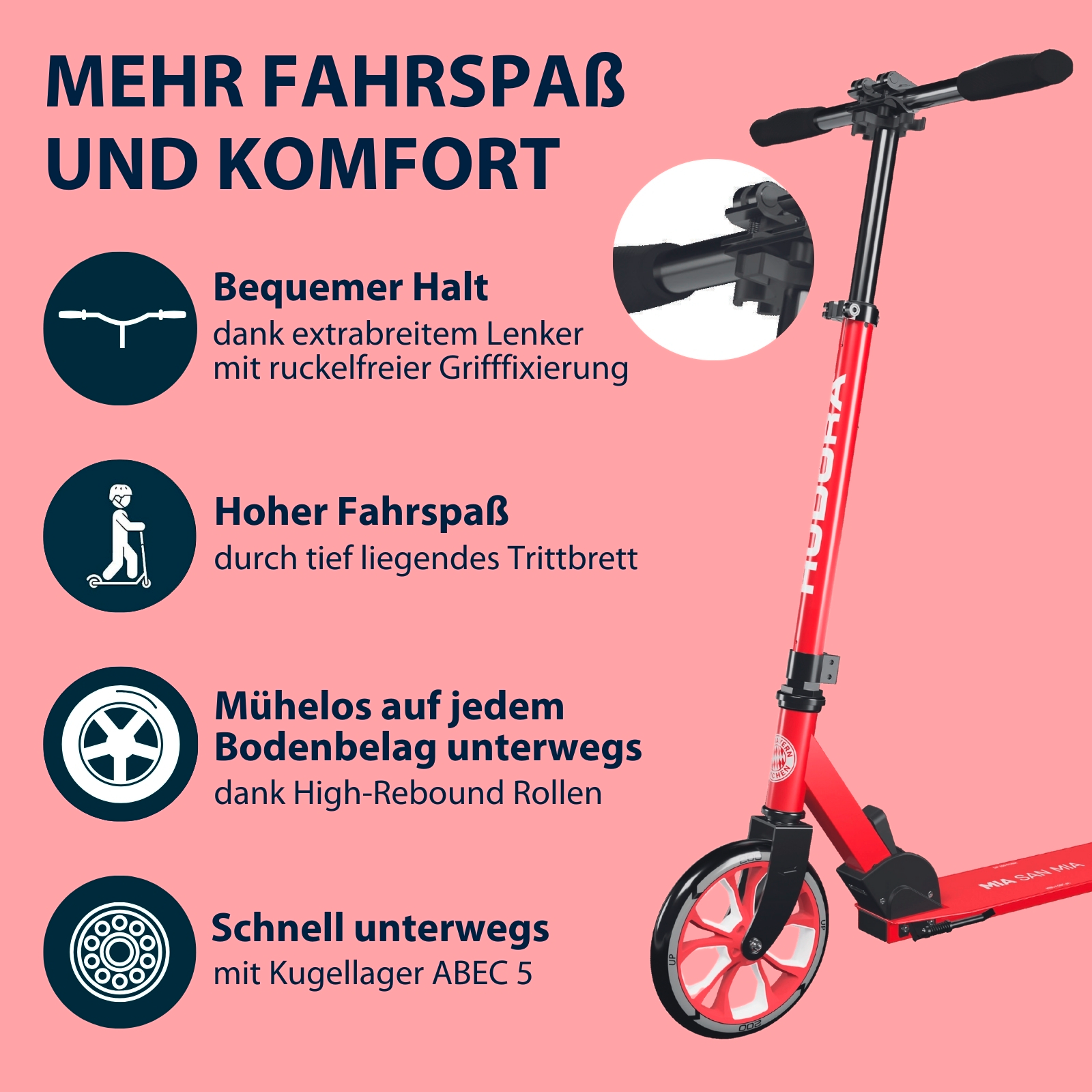 HUDORA Scooter Up 200,  FC Bayern München, Bild 3 von 7