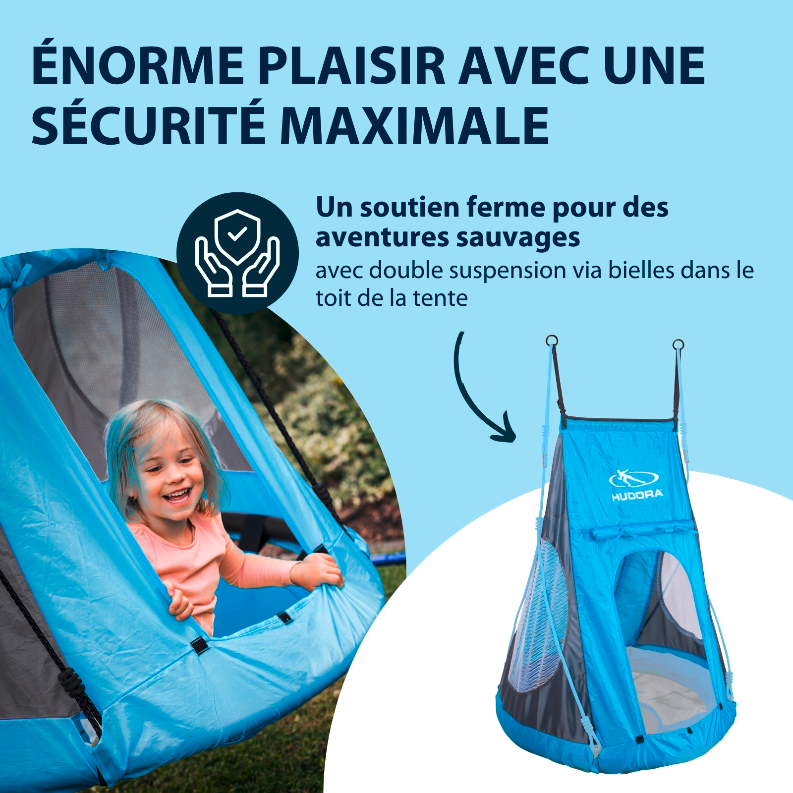 HUDORA Cosy Castle tent for nest swing 90, image 5 from 7