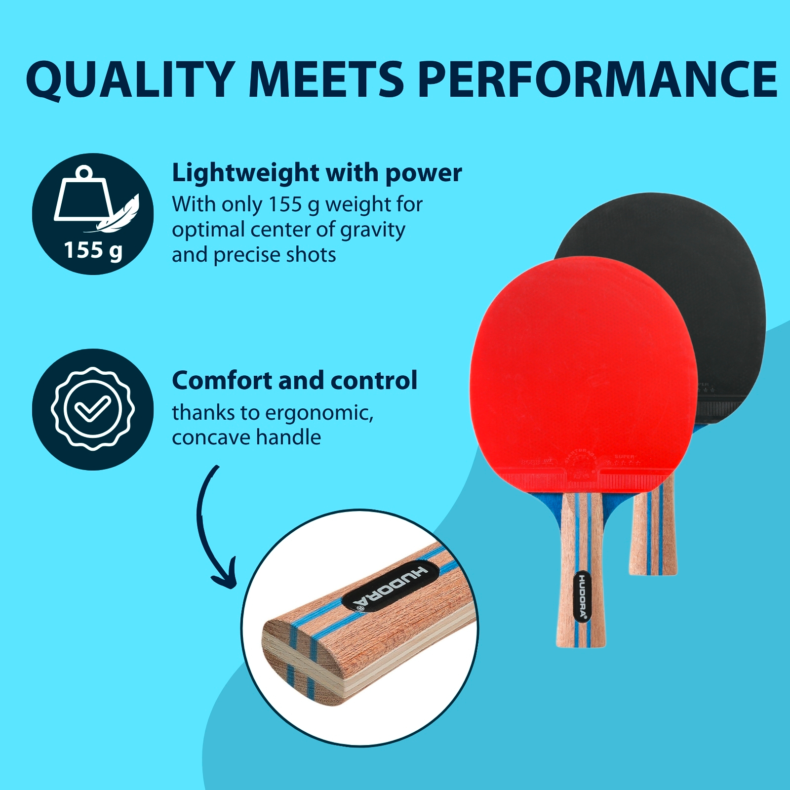 HUDORA Match table tennis set, image 4 from 6