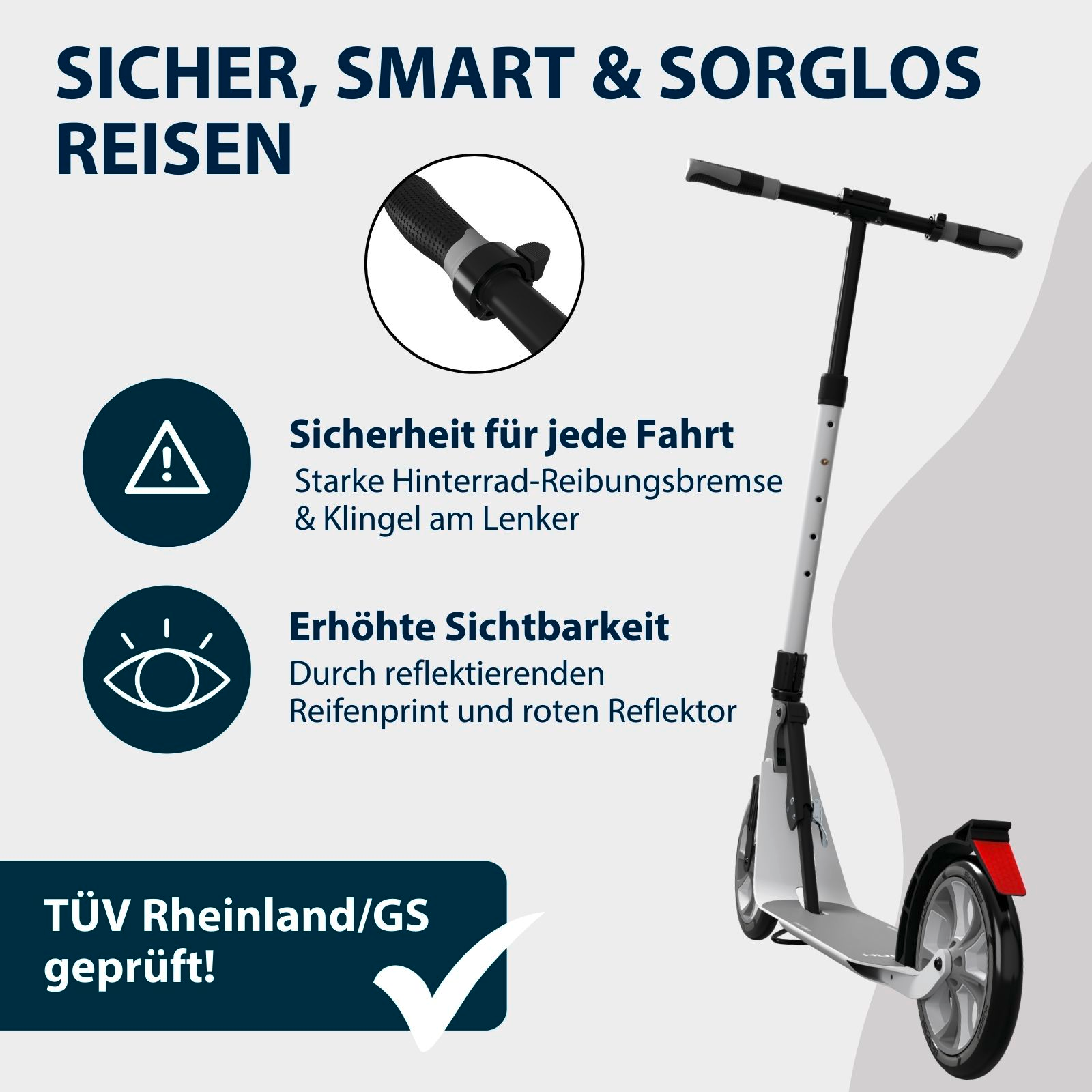 HUDORA BigWheel® 230 Advanced, Scooter iron, Bild 5 von 7