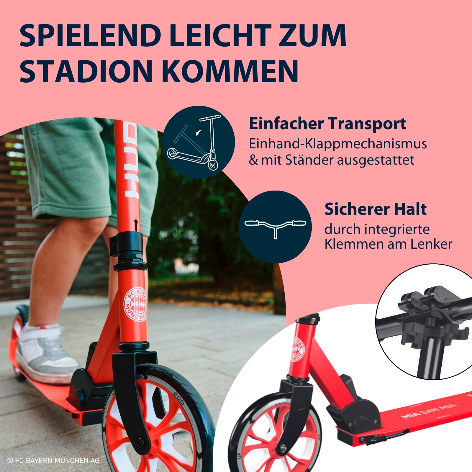 HUDORA Scooter Up 200,  FC Bayern München, Bild 4 von 7